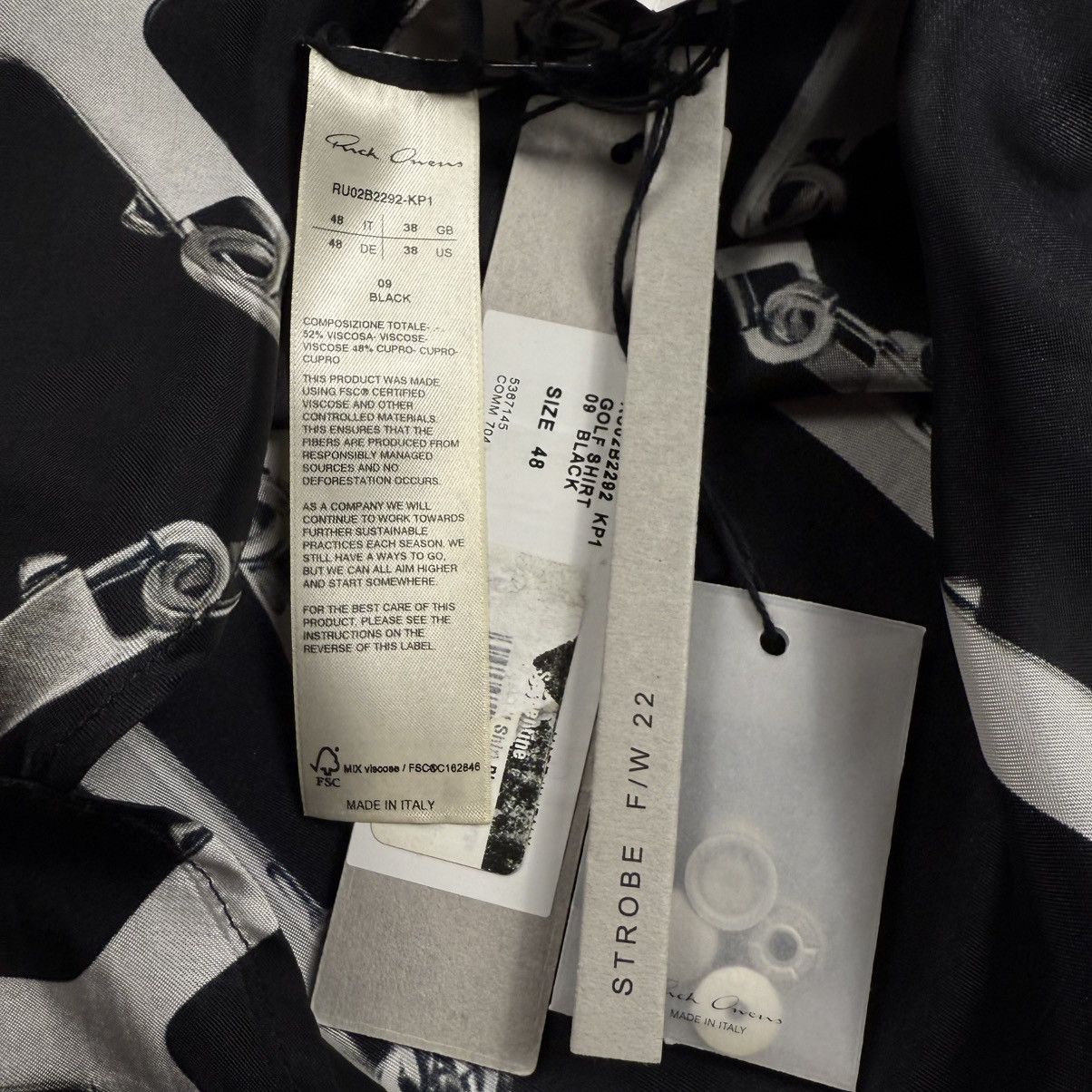 Rick Owens Rick Owens Strobe F/W 22 Short Sleeve Shirt Size US S / EU 44-46 / 1 - 6 Thumbnail