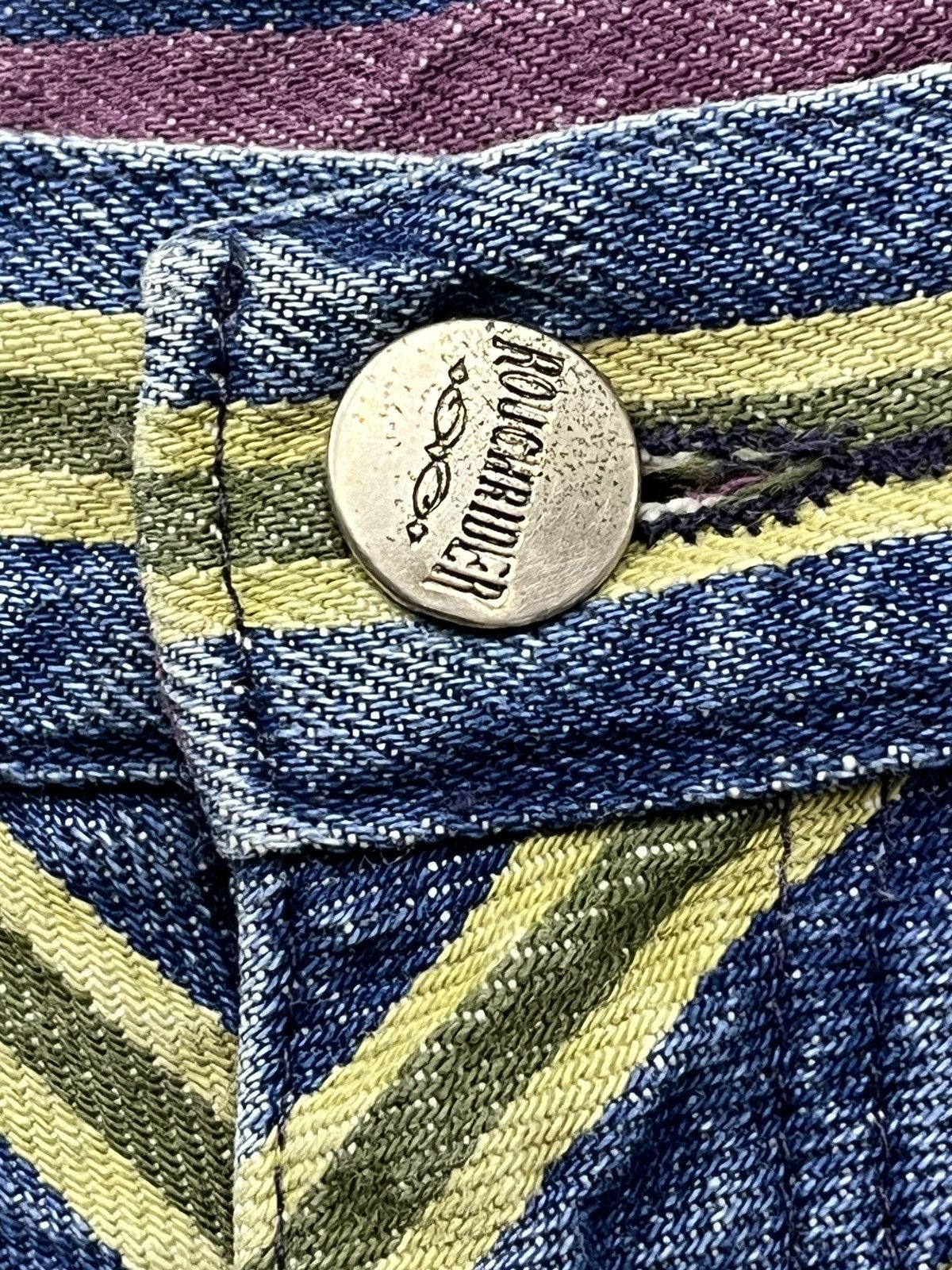 Cross Colours × Vintage 🔥Vintage ROUGH RIDER Western Stripes Denim Made In USA Size US 30 / EU 46 - 8 Thumbnail