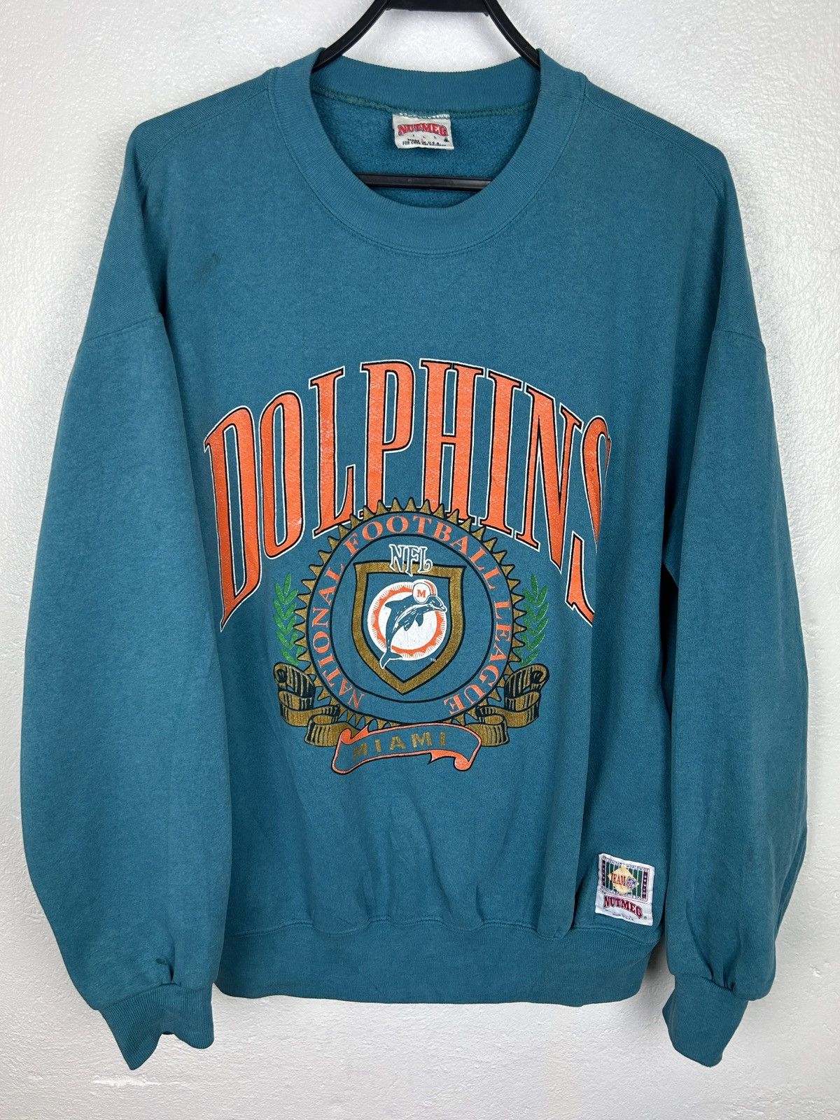 Vintage Miami Dolphins Nutmeg Mills Sweatshirt hotsell Size M