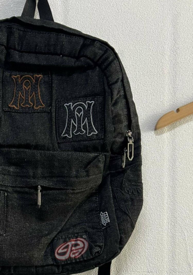 The Unbranded Brand Letter Embroidery Patchwork Design Backpack Size ONE SIZE - 5 Thumbnail