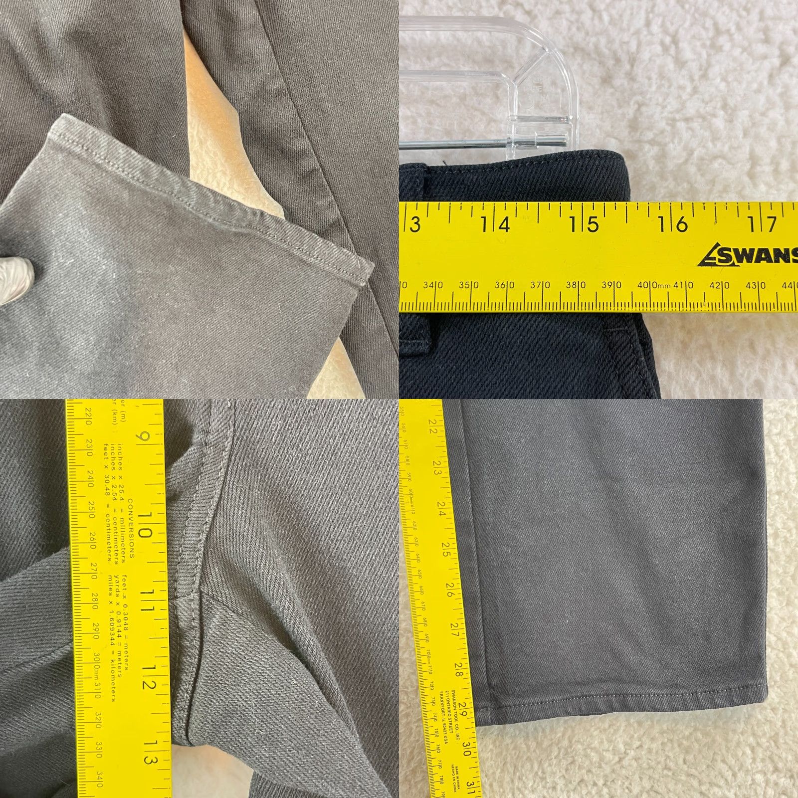 Vintage Wilfred Free Baggy Wide-Leg Cargo Jeans Womens Size 8 Black Denim High Rise Jeans Size 30" / US 8 / IT 44 - 8 Thumbnail