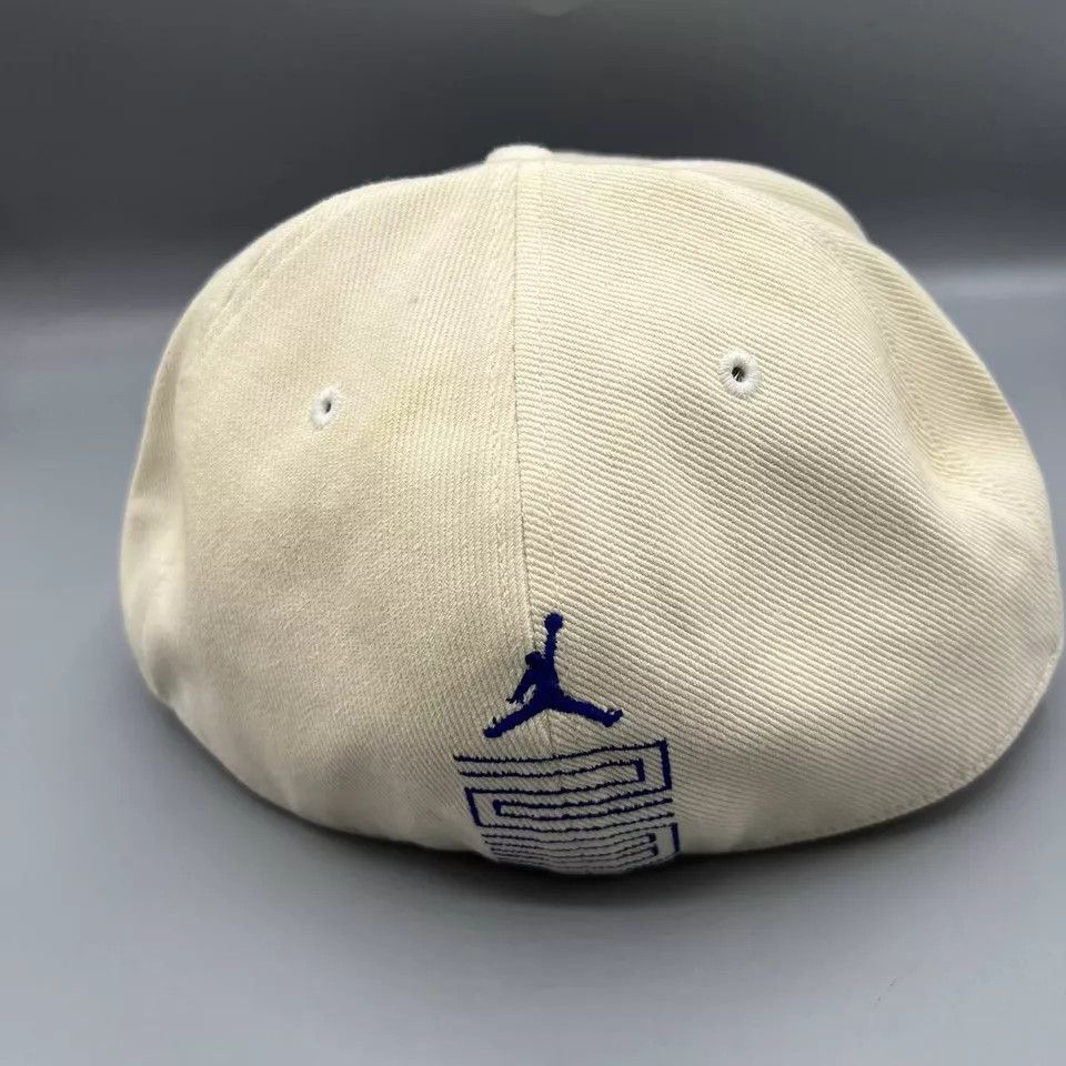 Jordan Brand Air Jordan J11 Hat Men 7 5/8 White Blue Jumpman Fitted Cap Size ONE SIZE - 5 Thumbnail