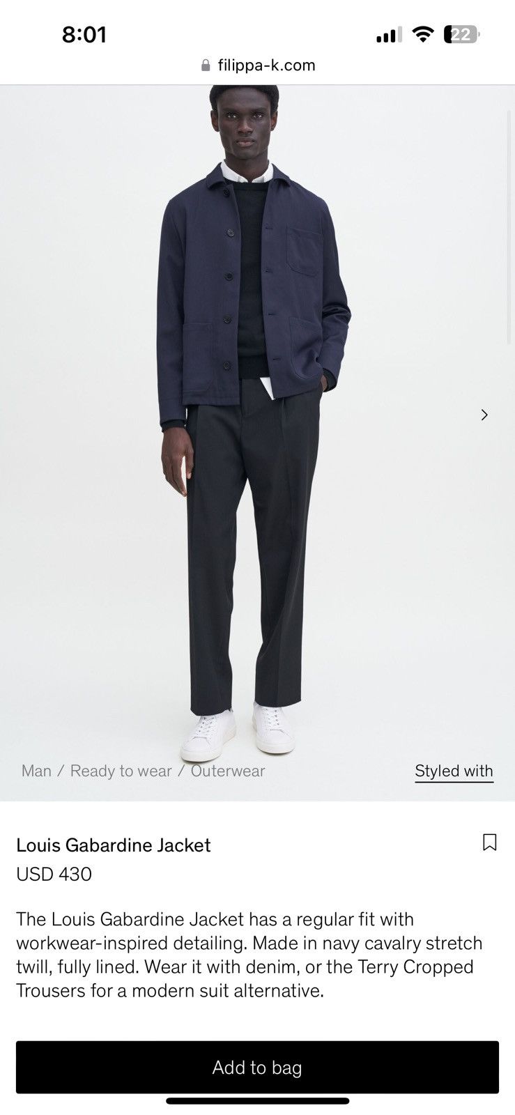 Filippa K Filippa K Louis gabardine jacket / over shirt Size US L / EU 52-54 / 3 - 4 Thumbnail