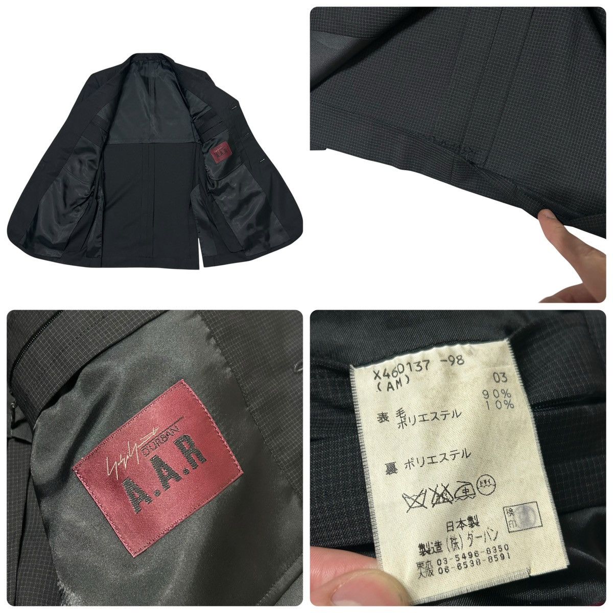Yohji Yamamoto 751 90s Yohji Yamamoto D'URBAN A.A.R vintage suit set up men Size 38R - 5 Thumbnail