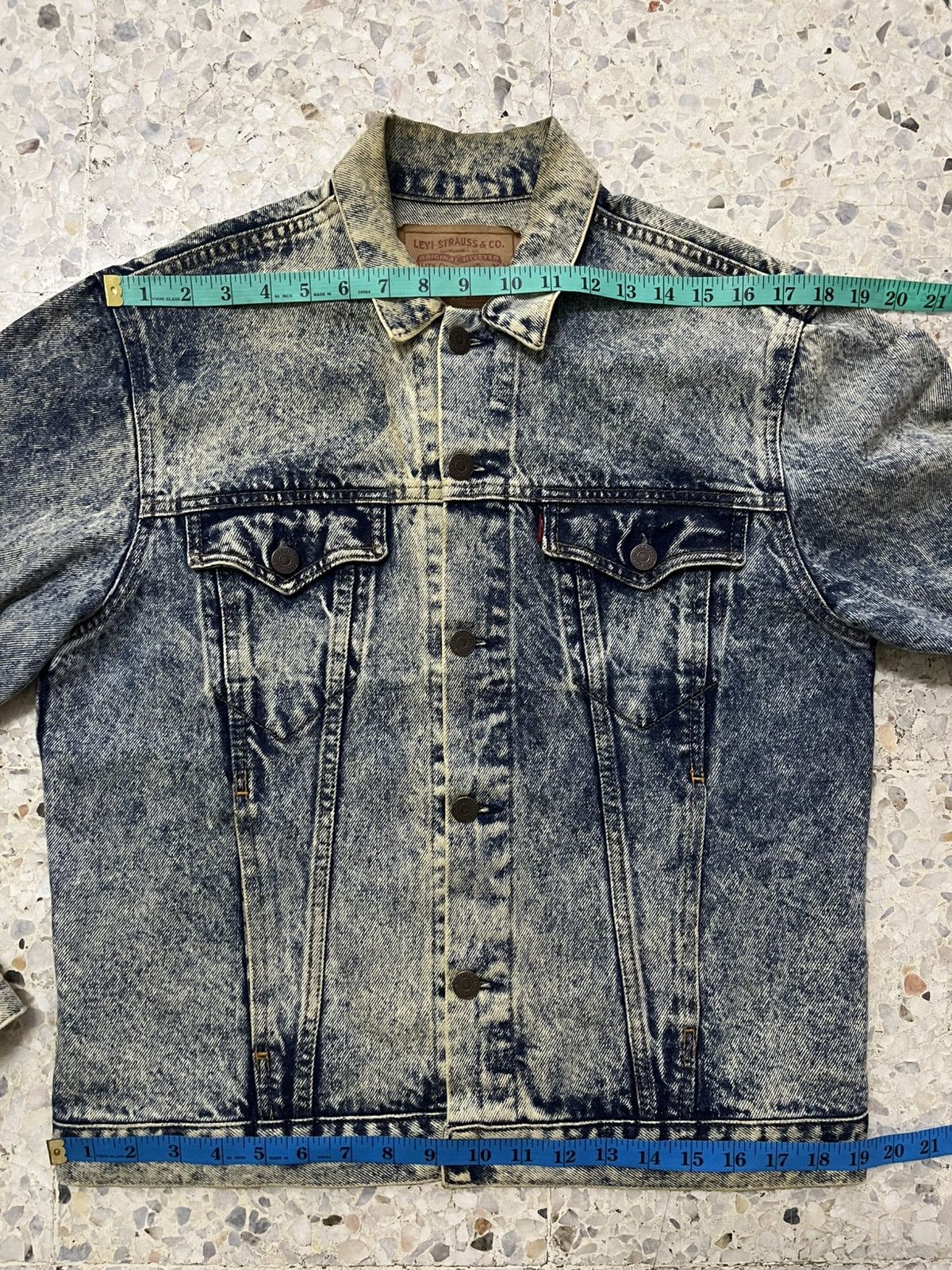 Levi's Vtg 80s Levi’s 70610 Acid Wash Trucker Jacket Size US M / EU 48-50 / 2 - 16 Thumbnail