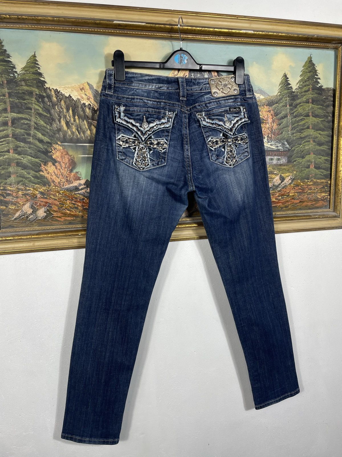 Miss Me × Rock Revival × True Religion Miss Me Vintage Y2k Avant Garde Denim Jeans Trousers Pants Size 31" - 7 Thumbnail