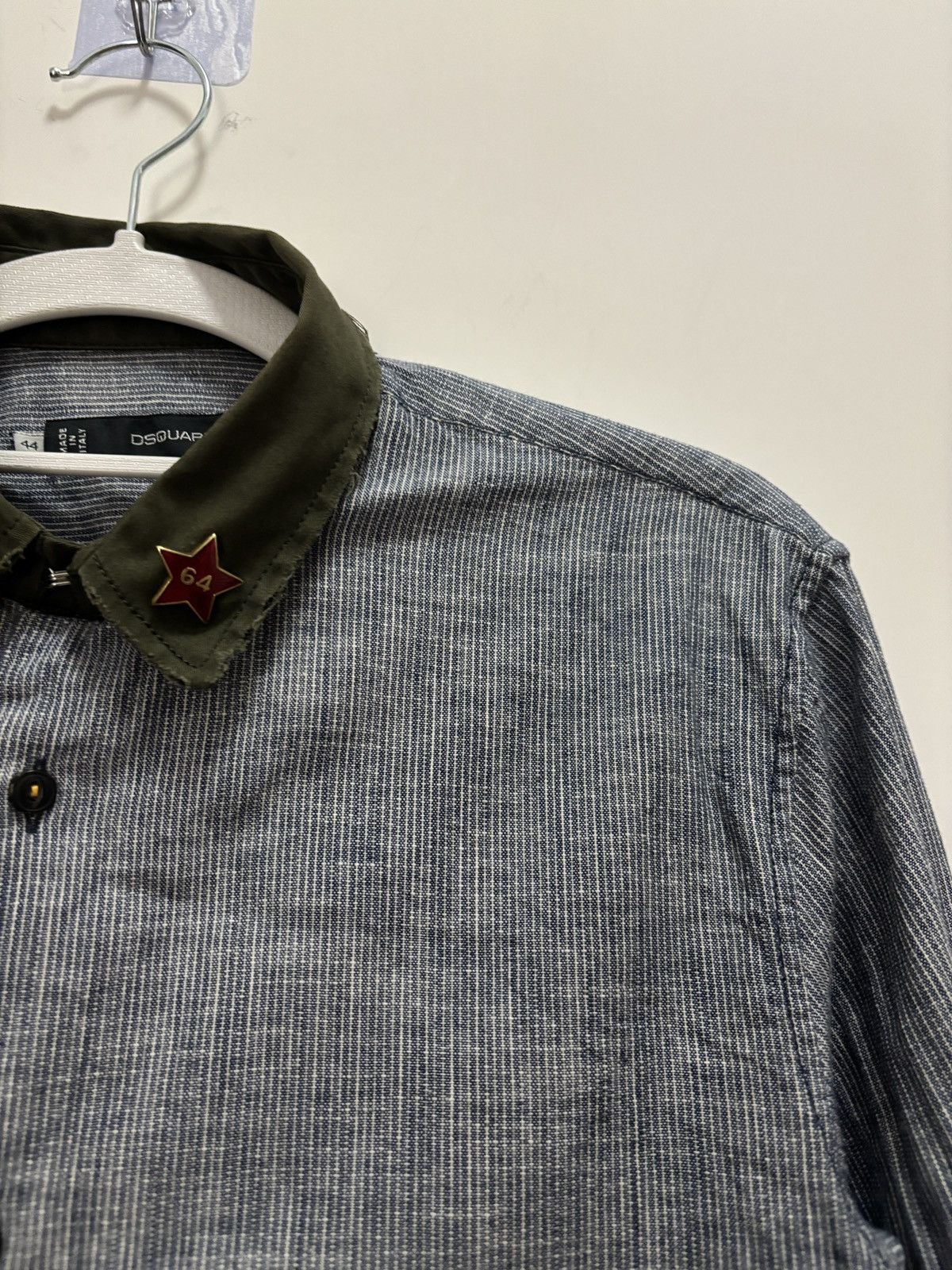 Dsquared2 DSQUARED2 blue distressed striped shirt Size US S / EU 44-46 / 1 - 5 Thumbnail
