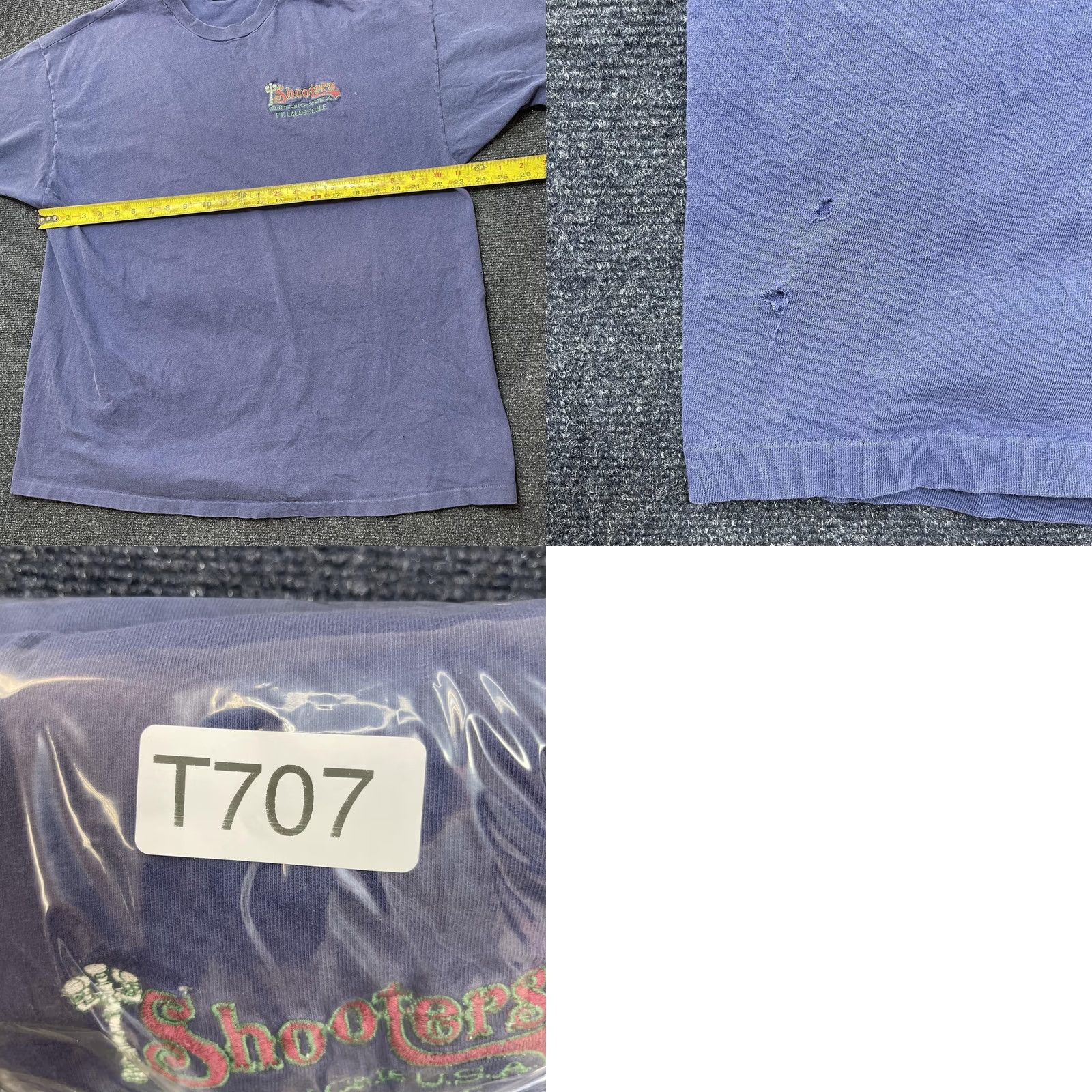 Hanes VINTAGE 90s Shooters Waterfront Cafe Shirt Mens 2XL Blue Ft Lauderdale T-Shirt Size US XXL / EU 58 / 5 - 8 Thumbnail