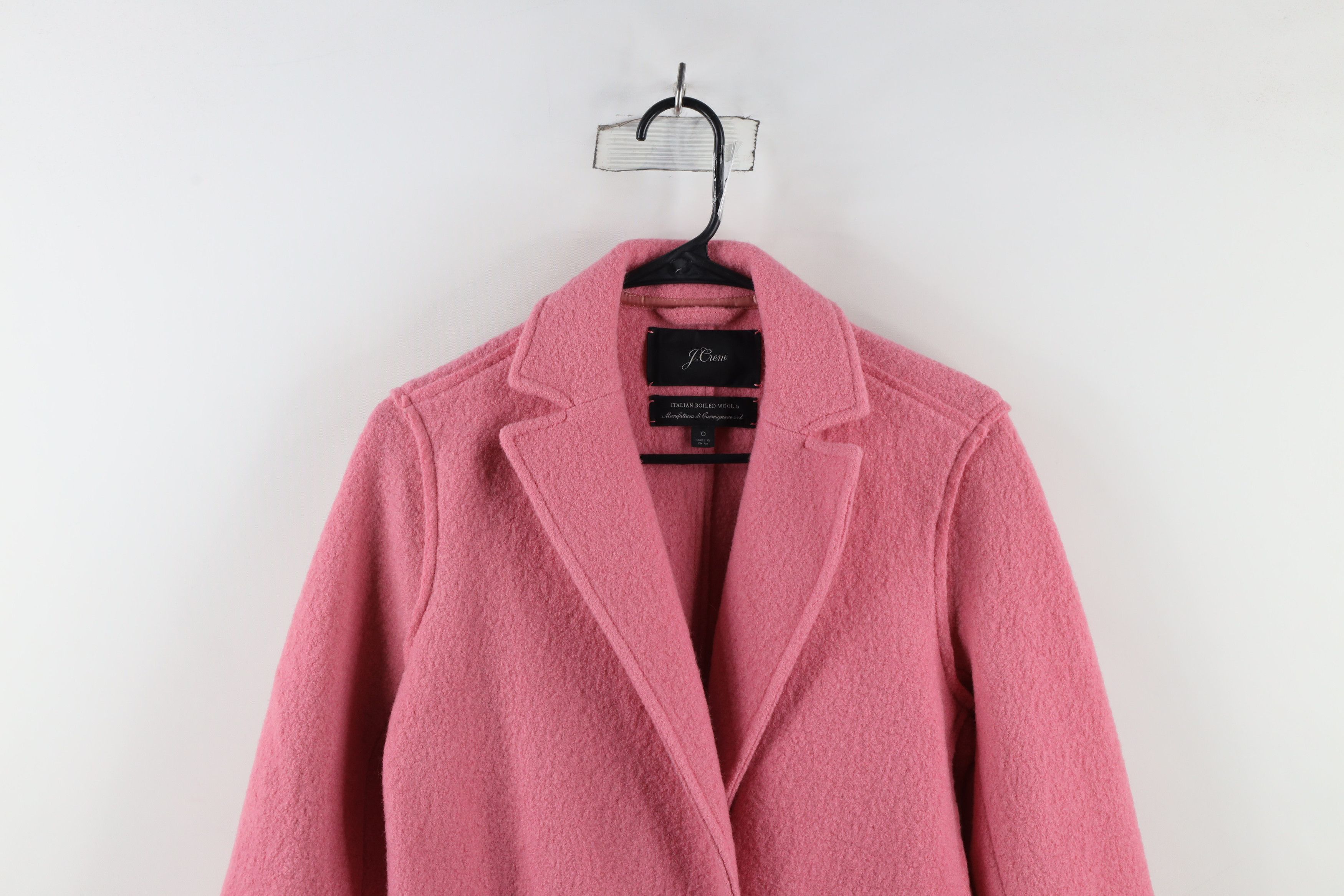 J.Crew × Vintage J Crew Italian Boiled Wool Daphne Topcoat Jacket Pink Size XS / US 0-2 / IT 36-38 - 2 Thumbnail