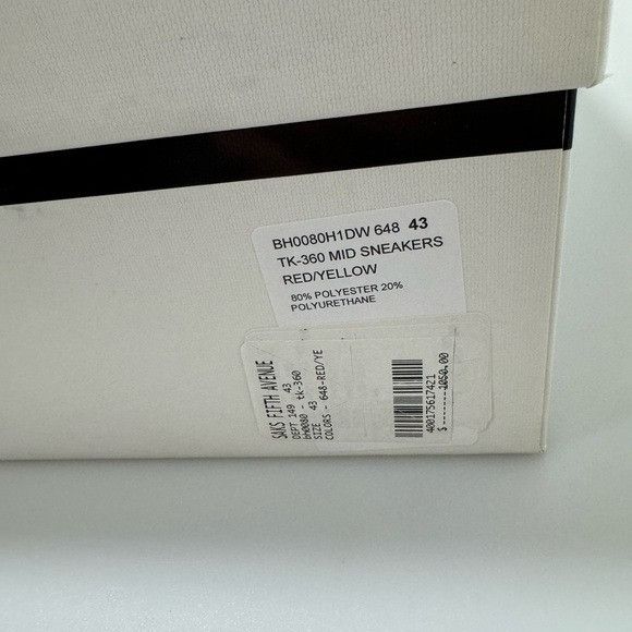 Givenchy Givenchy TK-360 Red Yellow Mid-Top Knit Sneakers Size EU 43/ Size US 10 / EU 43 - 7 Thumbnail