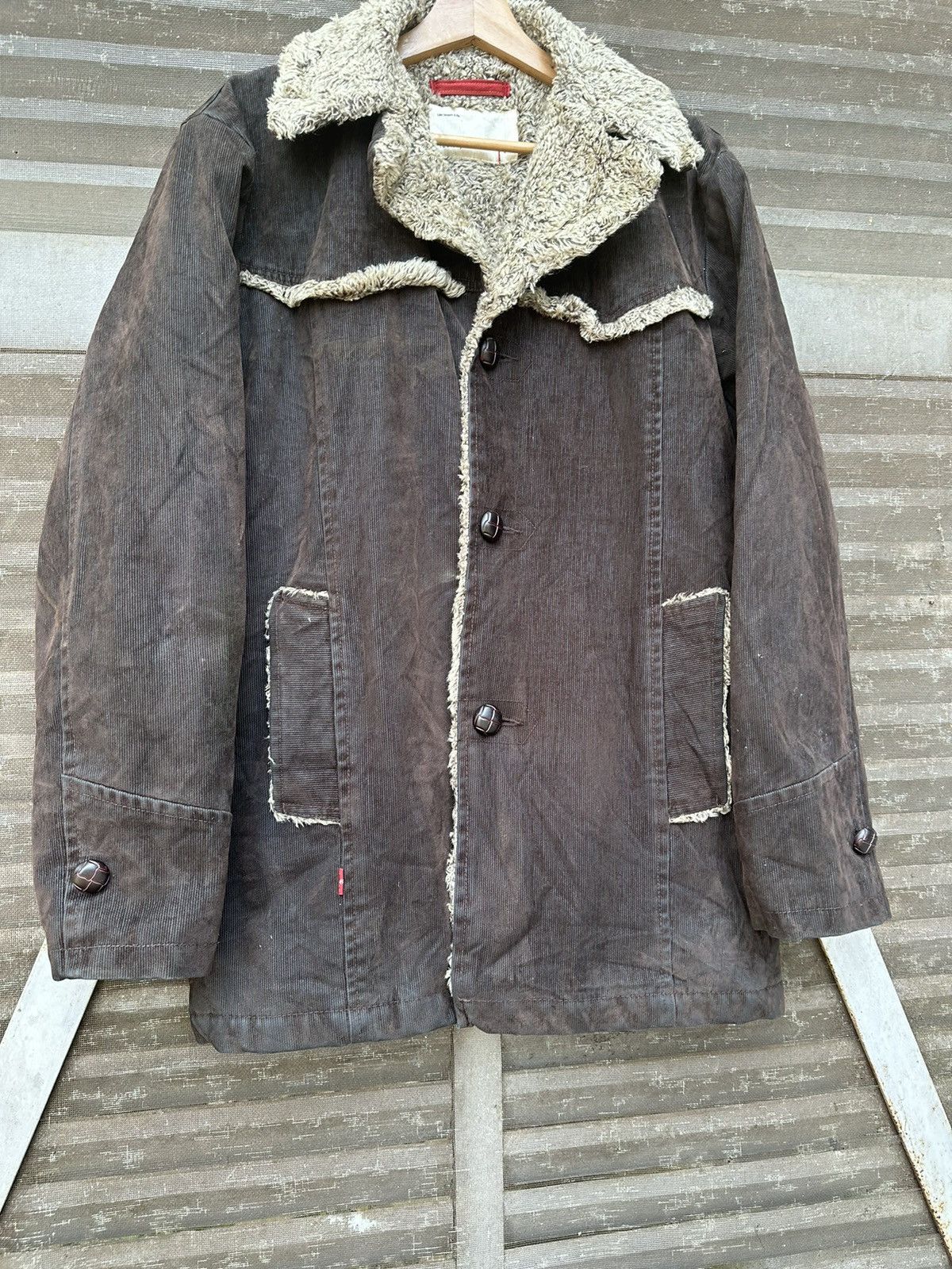 Levi's 👹Vintage Levis Brown Corduroy Fleece Lined Jacket Size US XL / EU 56 / 4 - 5 Thumbnail