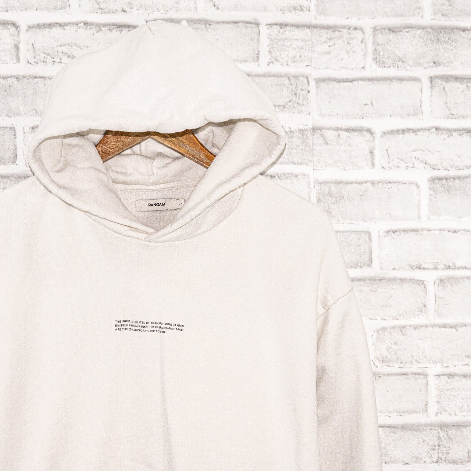 Pangaia PANGAIA Recycled Organic cotton Air Ink Hoodie off white Size L / US 10 / IT 46 - 8 Thumbnail