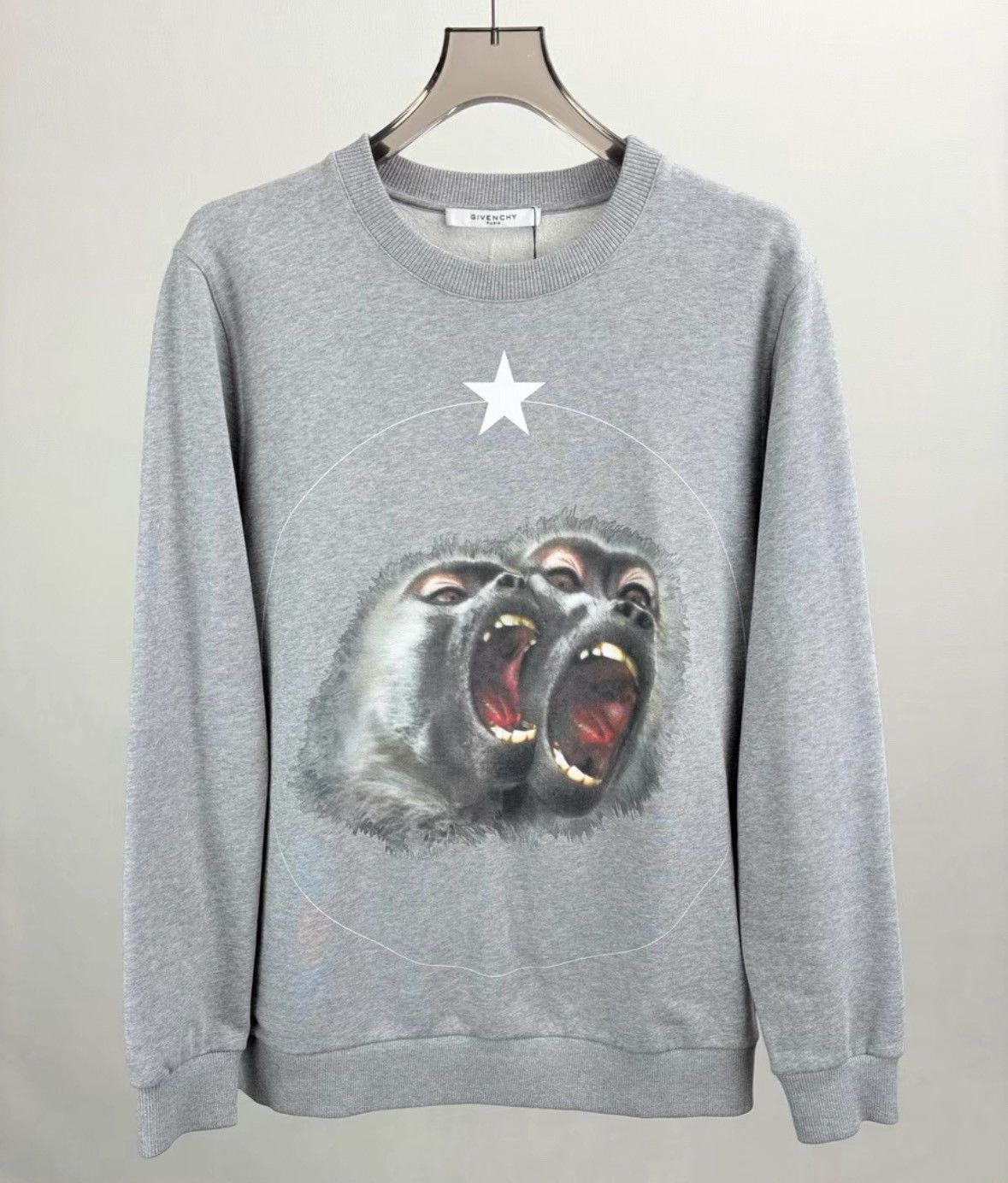 Givenchy Givenchy Gray Graphic Print Sweatshirt. Size US S / EU 44-46 / 1 - 1 Thumbnail