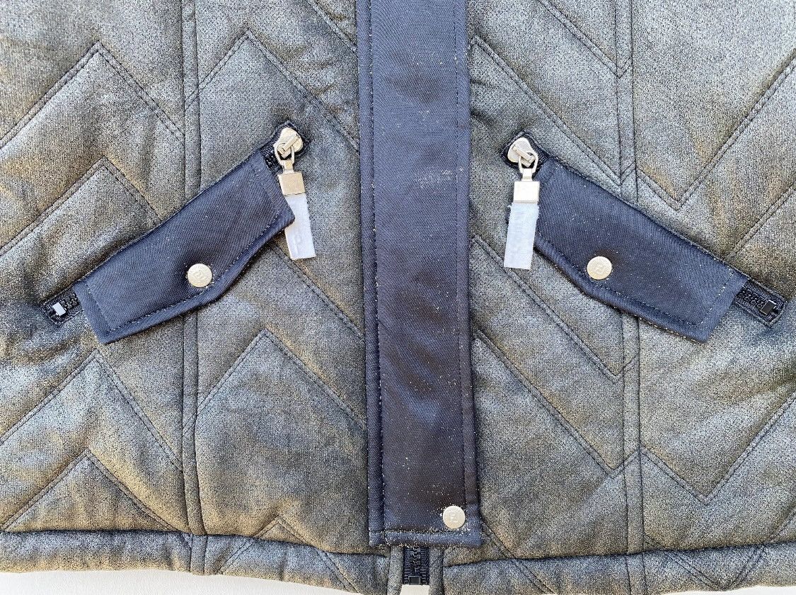 Fendi × Vintage Vtg 90s Fendi Jeans quilted design down jacket zip up Size M / US 6-8 / IT 42-44 - 5 Thumbnail