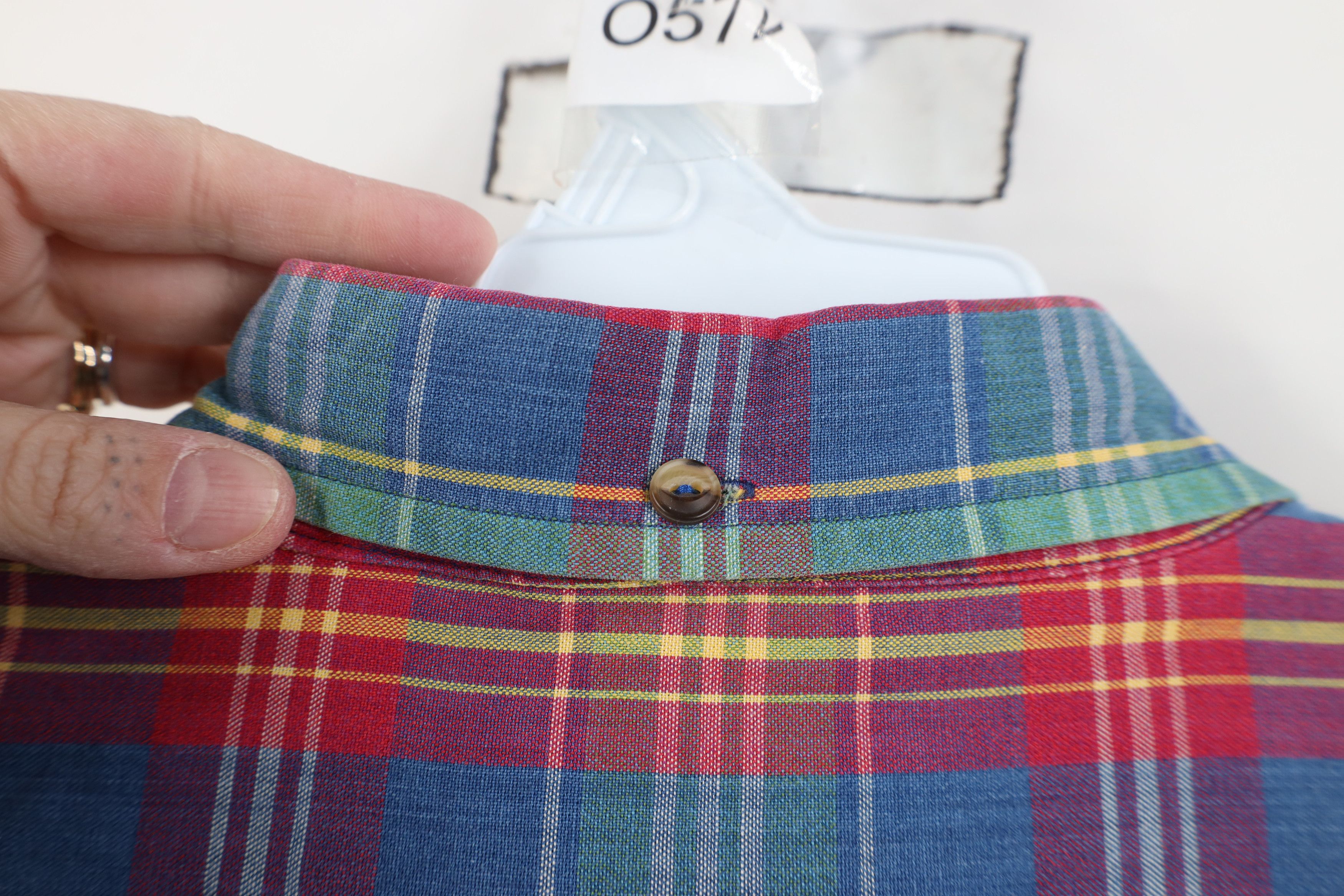 Vintage Vintage 90s Streetwear Canvas Madras Plaid Button Down Shirt Size US L / EU 52-54 / 3 - 8 Thumbnail