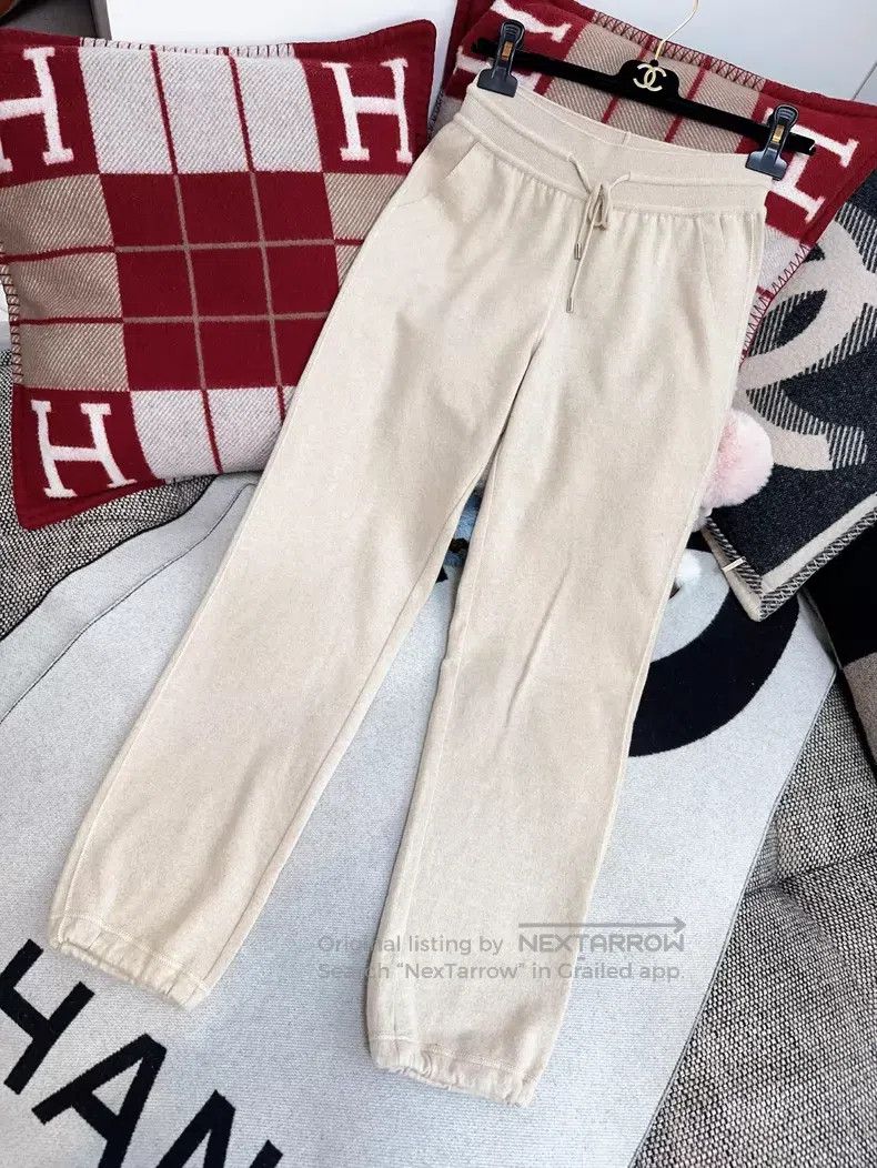 Loro Piana Loro Piana Light Beige Knit Drawstring Casual Pants Size 25" / US 0 / IT 36 - 6 Thumbnail