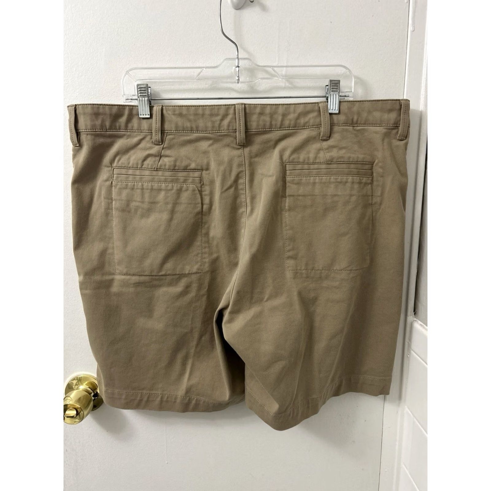 Vintage LLBean Chino Shorts Mens 40 Tan Brown Comfort Stretch 8” Inseam Casual Pocket Lightweight Size US 40 / EU 56 - 6 Thumbnail
