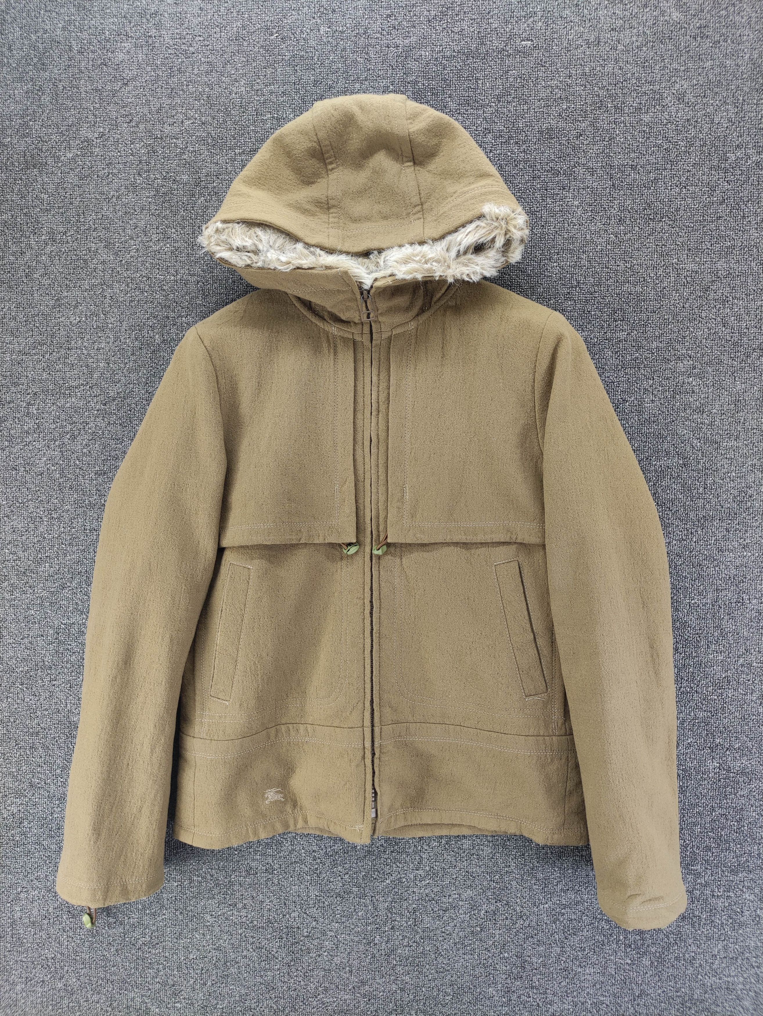 Burberry Vintage Burberry Blue Label Wool Hoodie Jacket Zipper Size S / US 4 / IT 40 - 1 Thumbnail