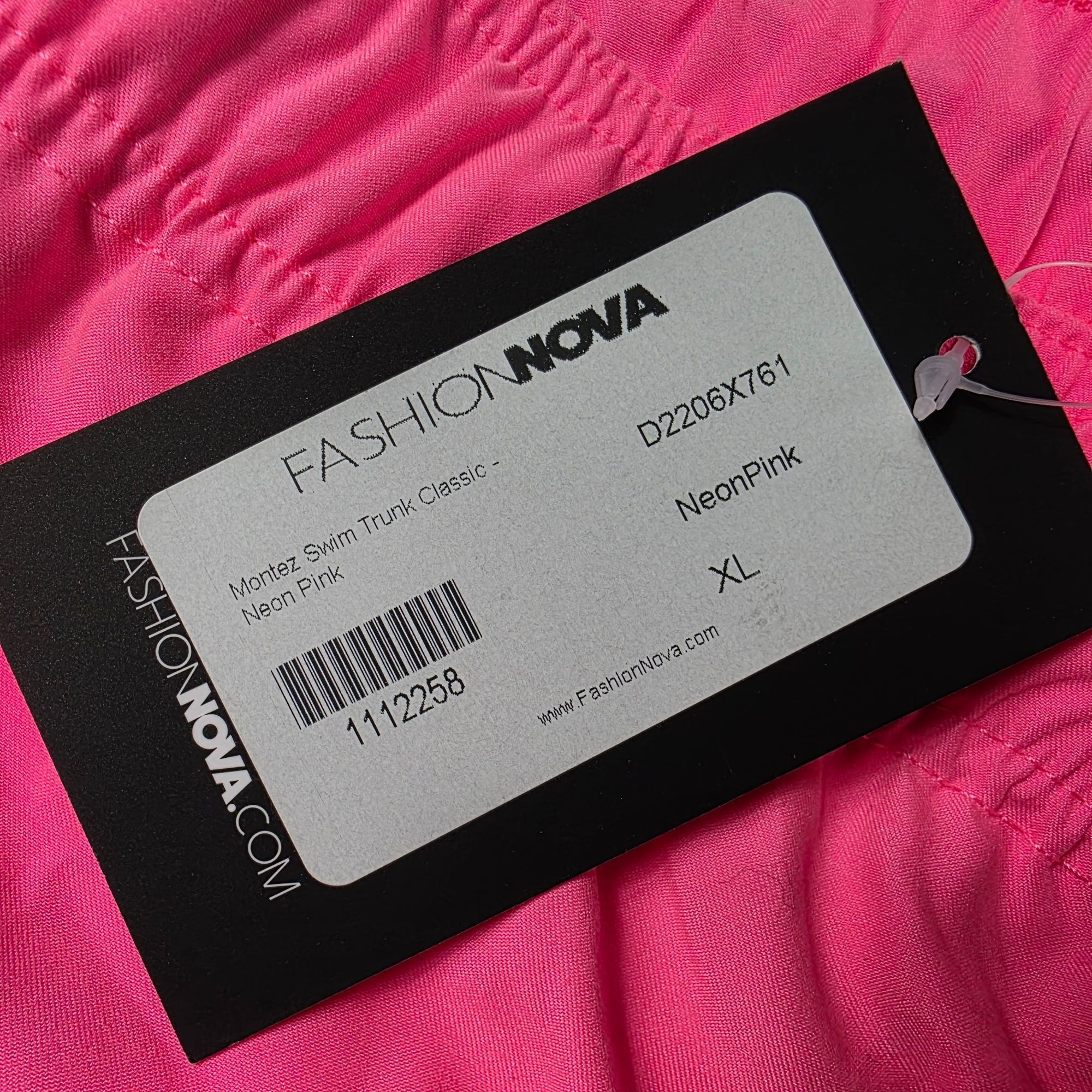 Fashion Nova Fashion Nova Montez Swim Trunk Classic Mens Medium Neon Pink Size US 40 / EU 56 - 6 Thumbnail