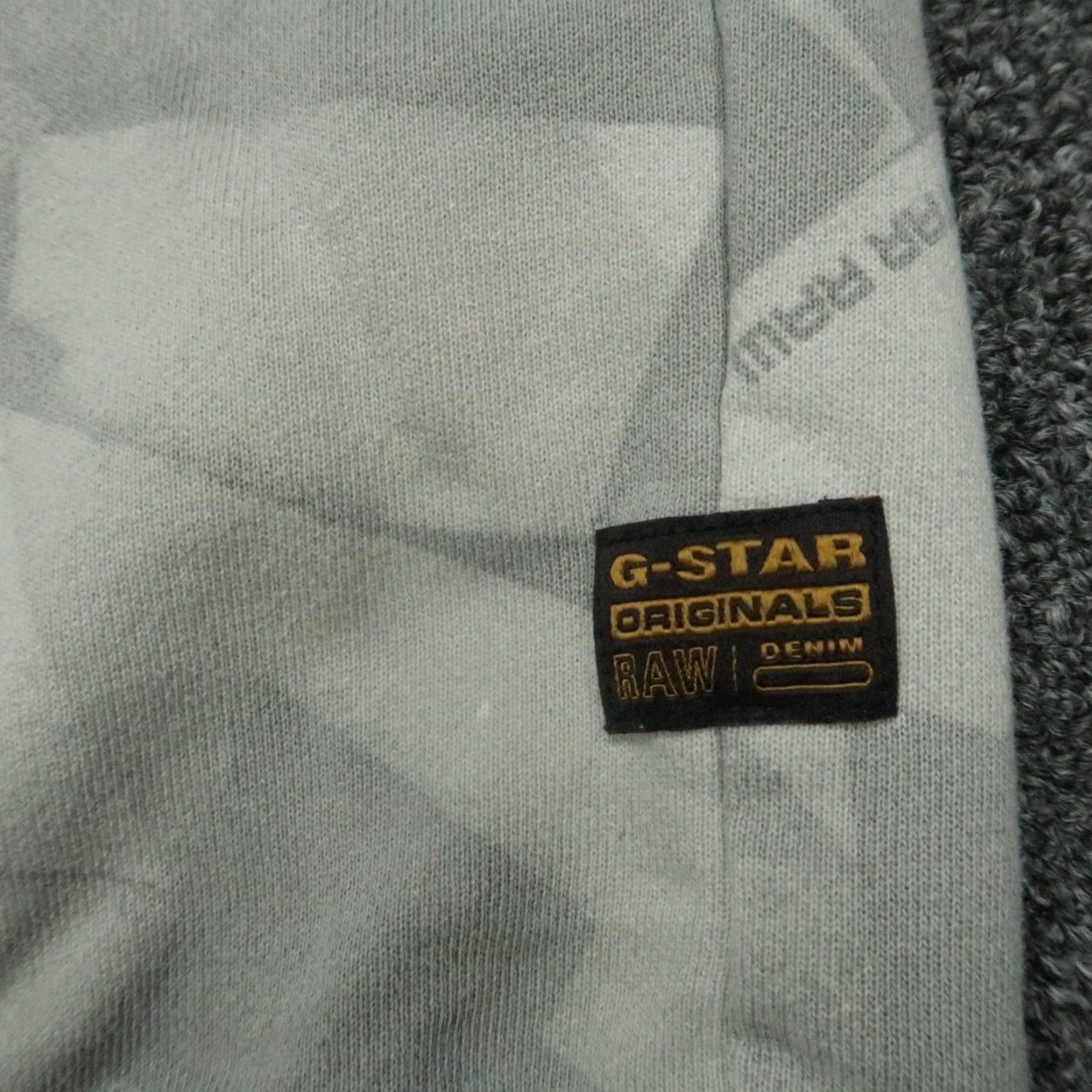 G-Star G Star Sweatshirt Mens M Gray Long Sleeve Crew Neck Pullover Geometric Abstract Tape AOP Size US M / EU 48-50 / 2 - 5 Thumbnail