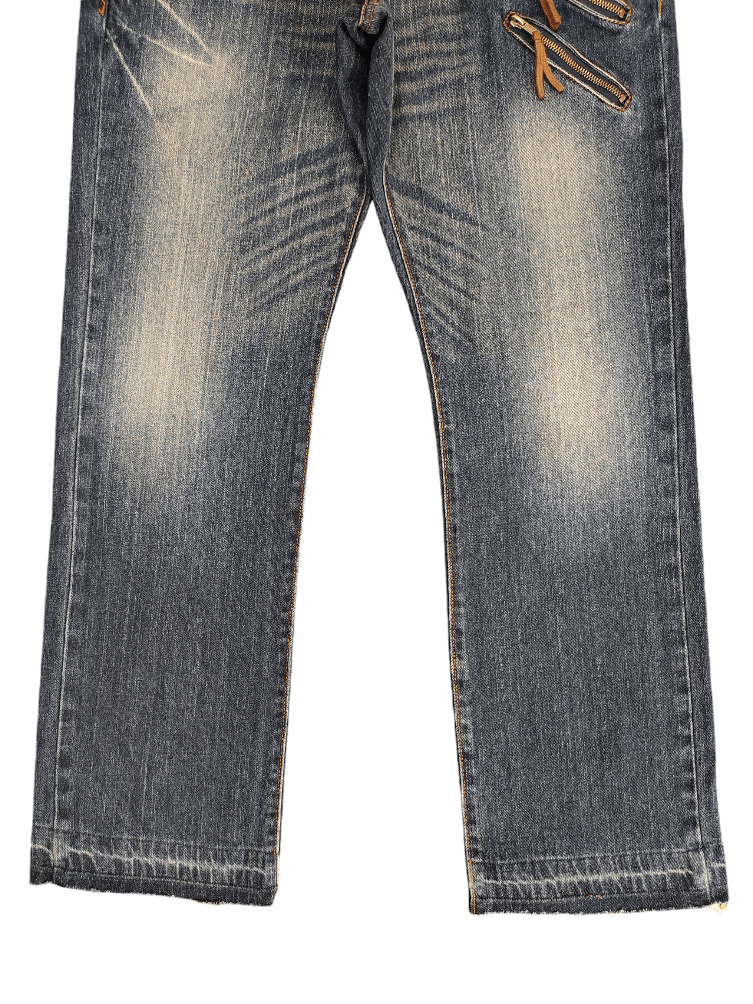 If Six Was Nine Vintage Y2k Wild Khakis Double Waist Clawmark Faded Jeans Size US 32 / EU 48 - 5 Thumbnail
