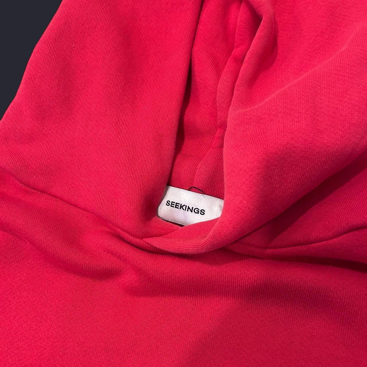 Seekings Seekings Red cotton Fleece Hoodie Size US L / EU 52-54 / 3 - 3 Thumbnail
