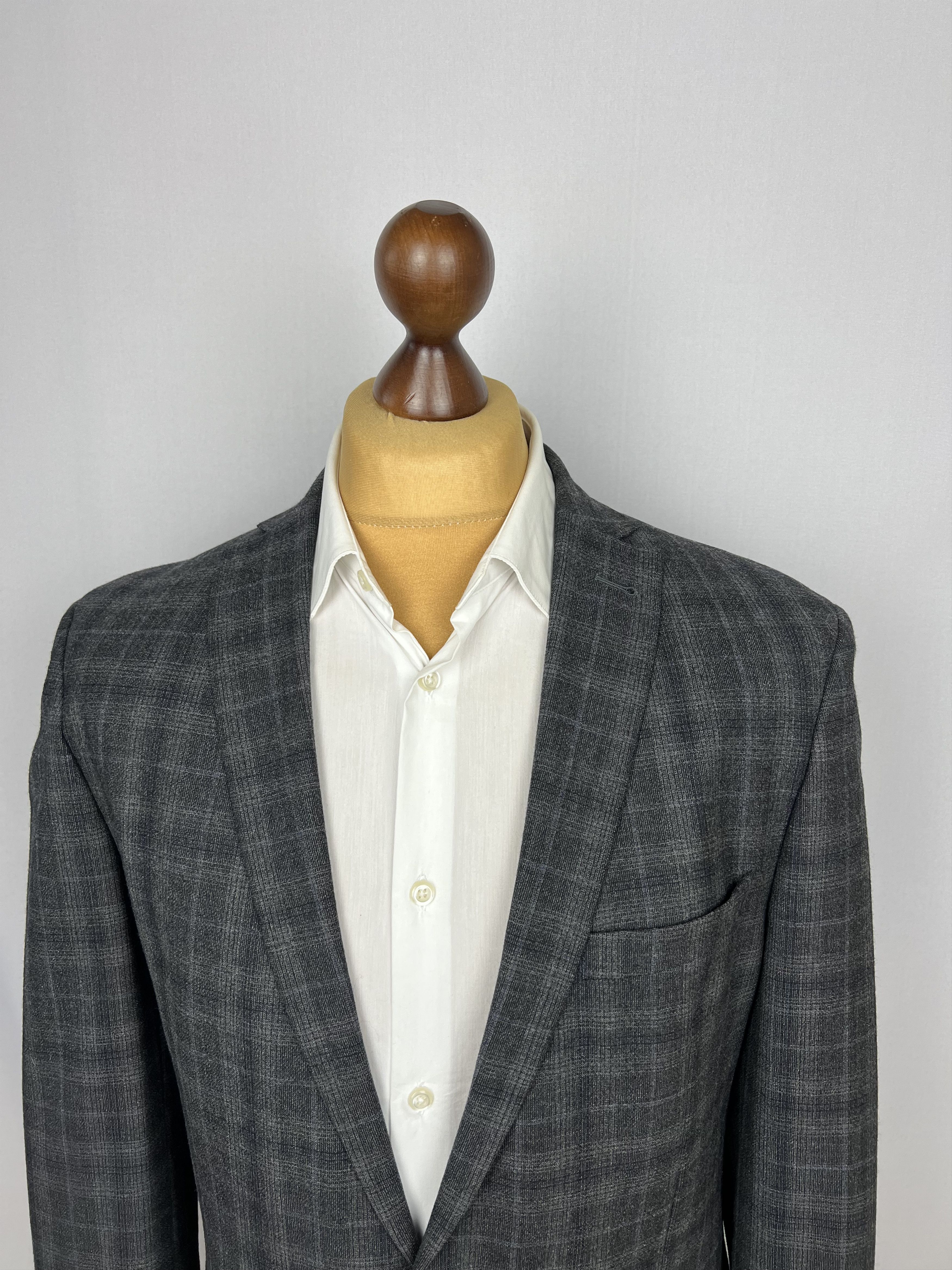Italic CACHAREL x Zignone 100% Pure Wool Plaid Slim 2 Piece Suit Size 42R - 6 Thumbnail