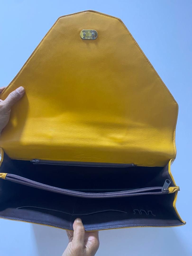 Lancel Lancel Paris Vintage Yellow Stingray Leather Briefcase Size ONE SIZE - 5 Thumbnail