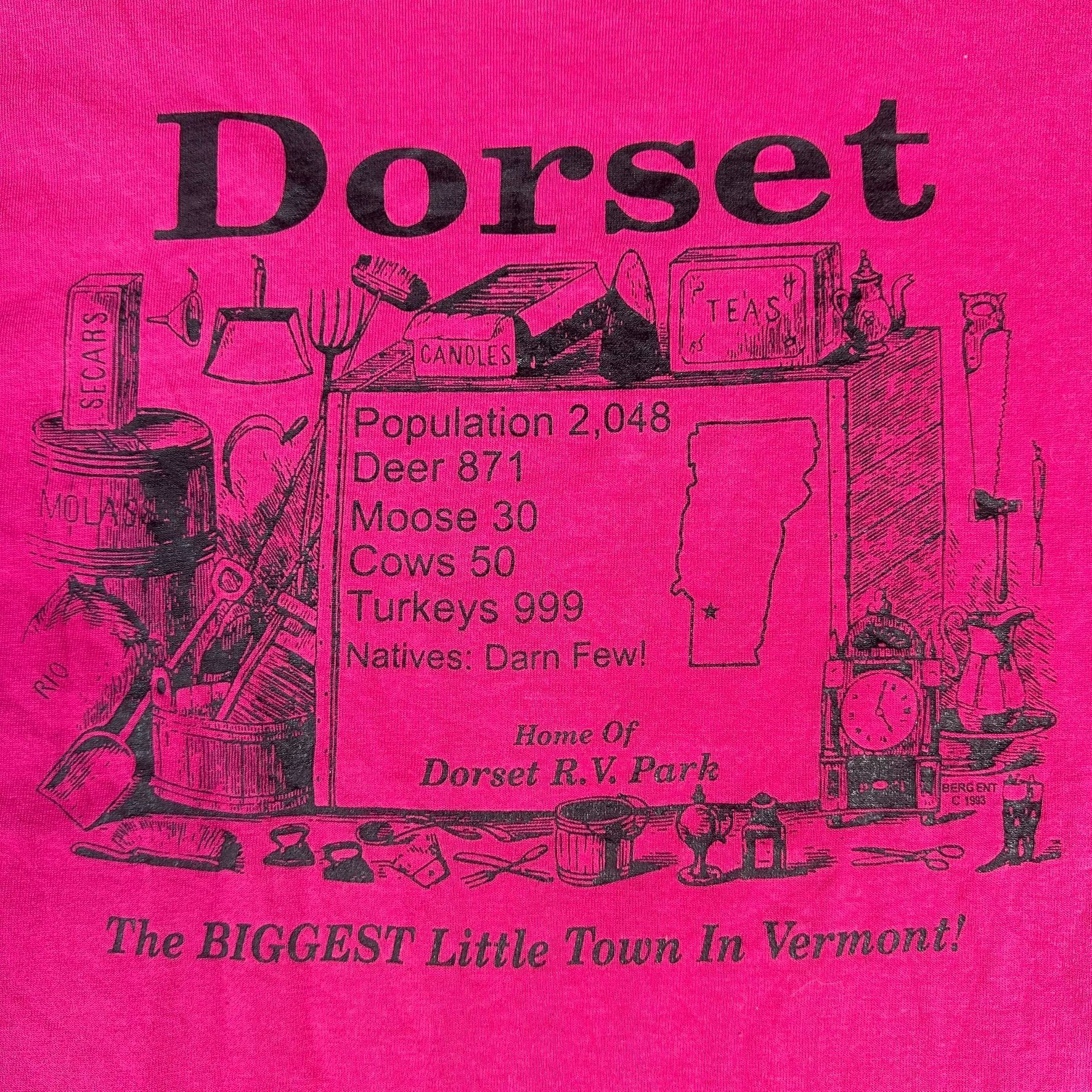 Fruit Of The Loom Vintage 90s Dorset Vermont T-Shirt Hot Pink L Single Stitch Size US L / EU 52-54 / 3 - 2 Thumbnail