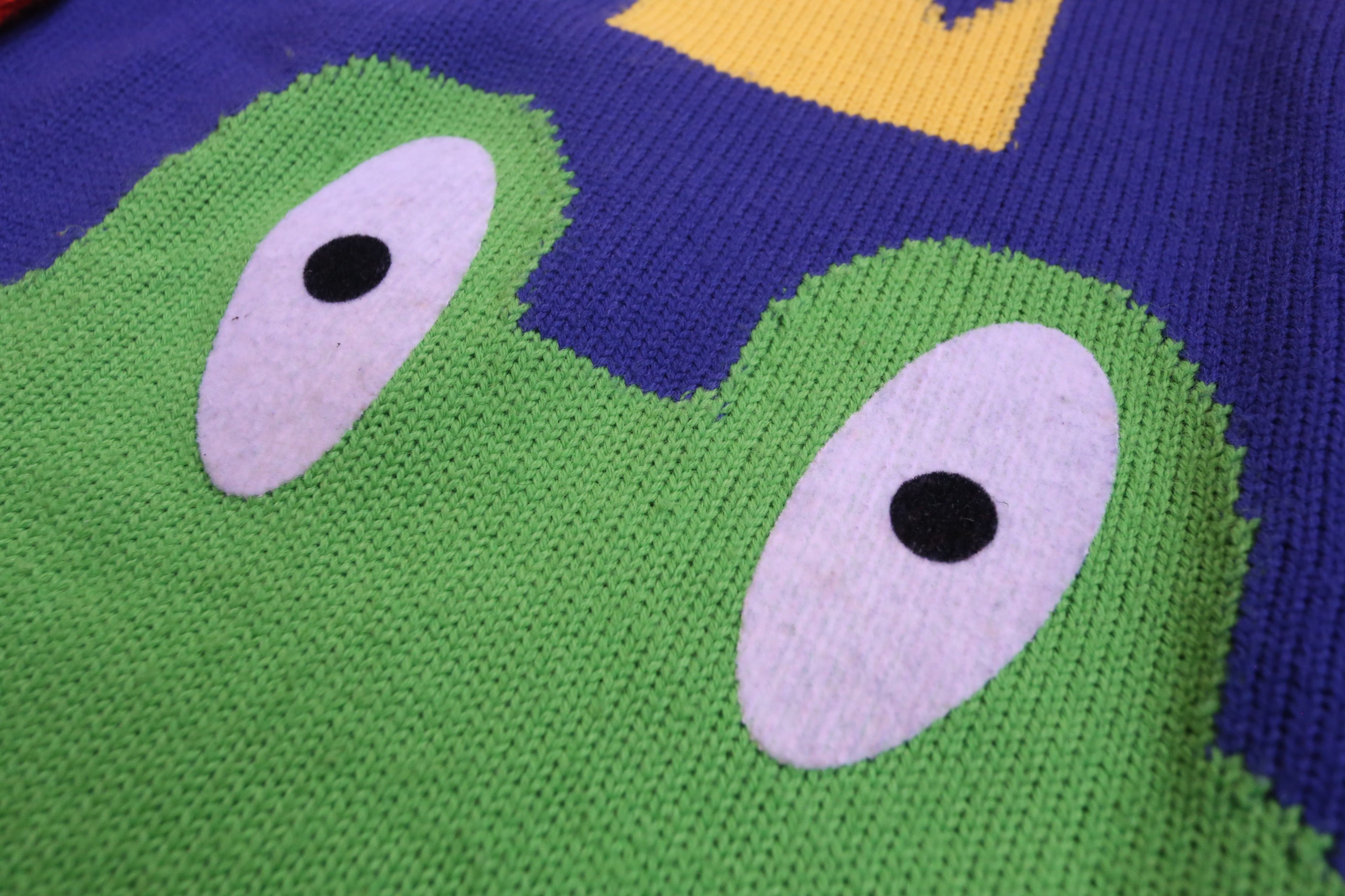 W&LT W&LT - F/W 96 - Frog Prince Intarsia Knit Sweater Size US L / EU 52-54 / 3 - 4 Thumbnail
