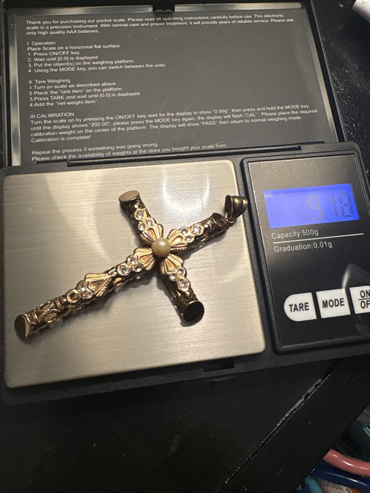 Other 14k Solid Yellow Gold Diamond Cross Size ONE SIZE - 6 Thumbnail