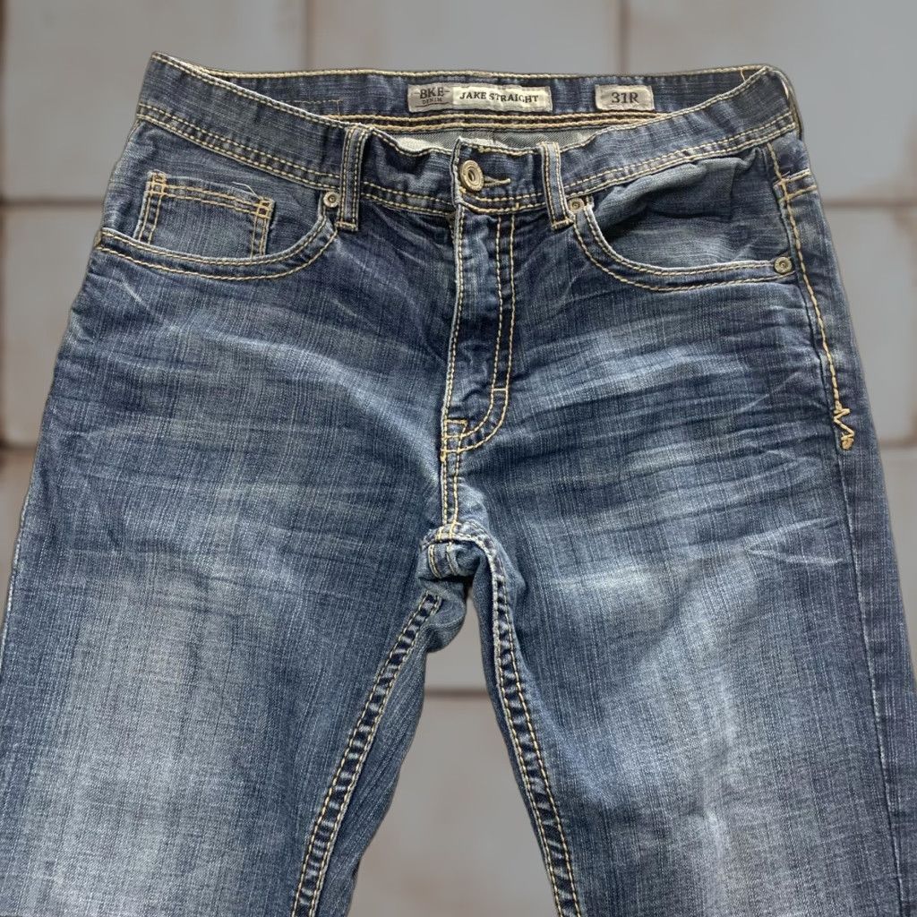 BKE BKE Denim Jeans Blue 31R Regular Jake Straight Leg Ankle Length Mens Size US 31 - 1 Thumbnail