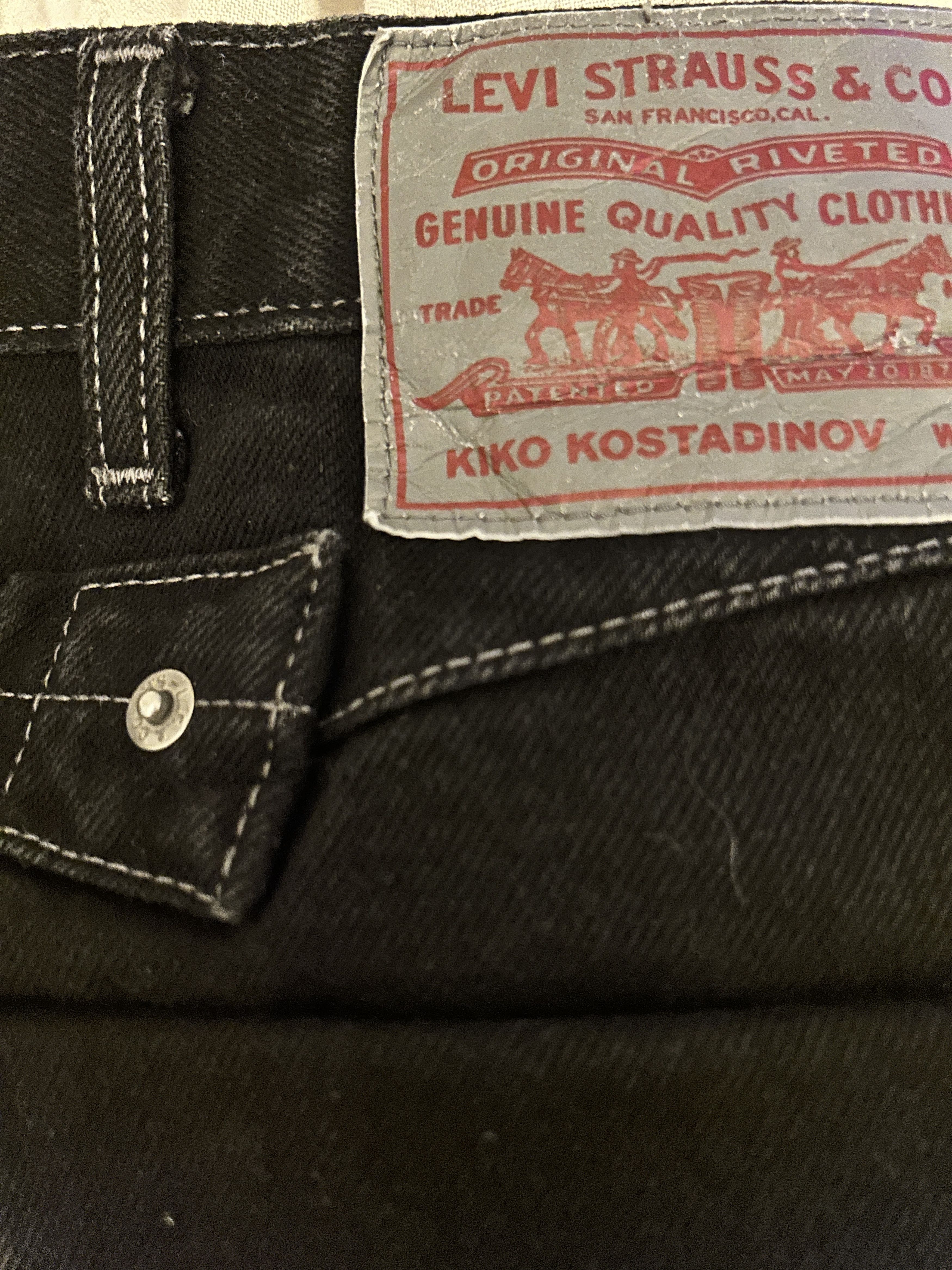 Kiko Kostadinov × Levi's Levi's Articulate Knee Trouser – Black Denim Size US 34 / EU 50 - 7 Thumbnail