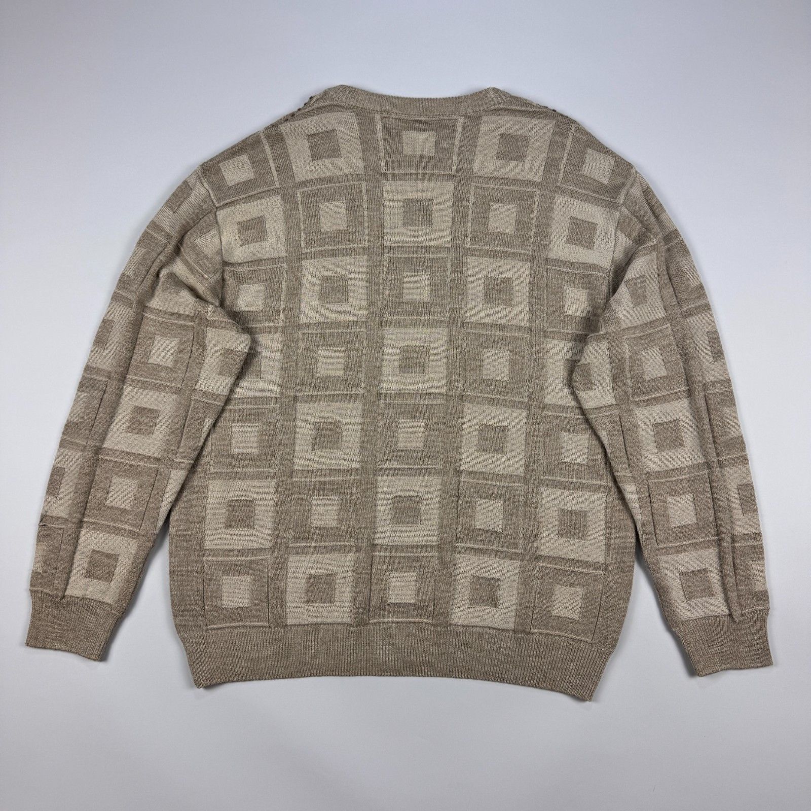 Bachrach Bachrach Sweater XXL Made In Italy Merino Wool Geometric Size US XXL / EU 58 / 5 - 2 Thumbnail