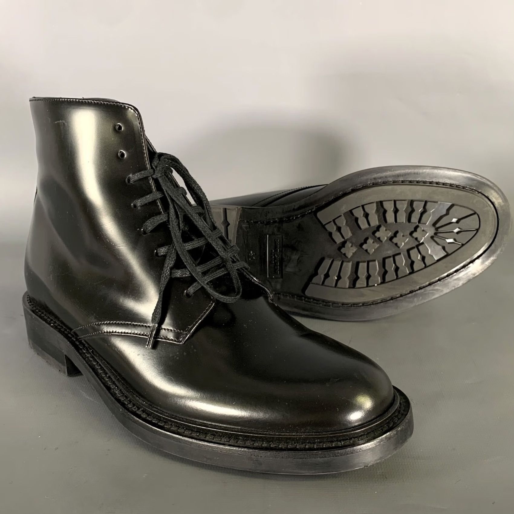 Yves Saint Laurent SAINT LAURENT Black Leather Lace Up Boots Size 8 Men Size US 8 / EU 41 - 5 Thumbnail