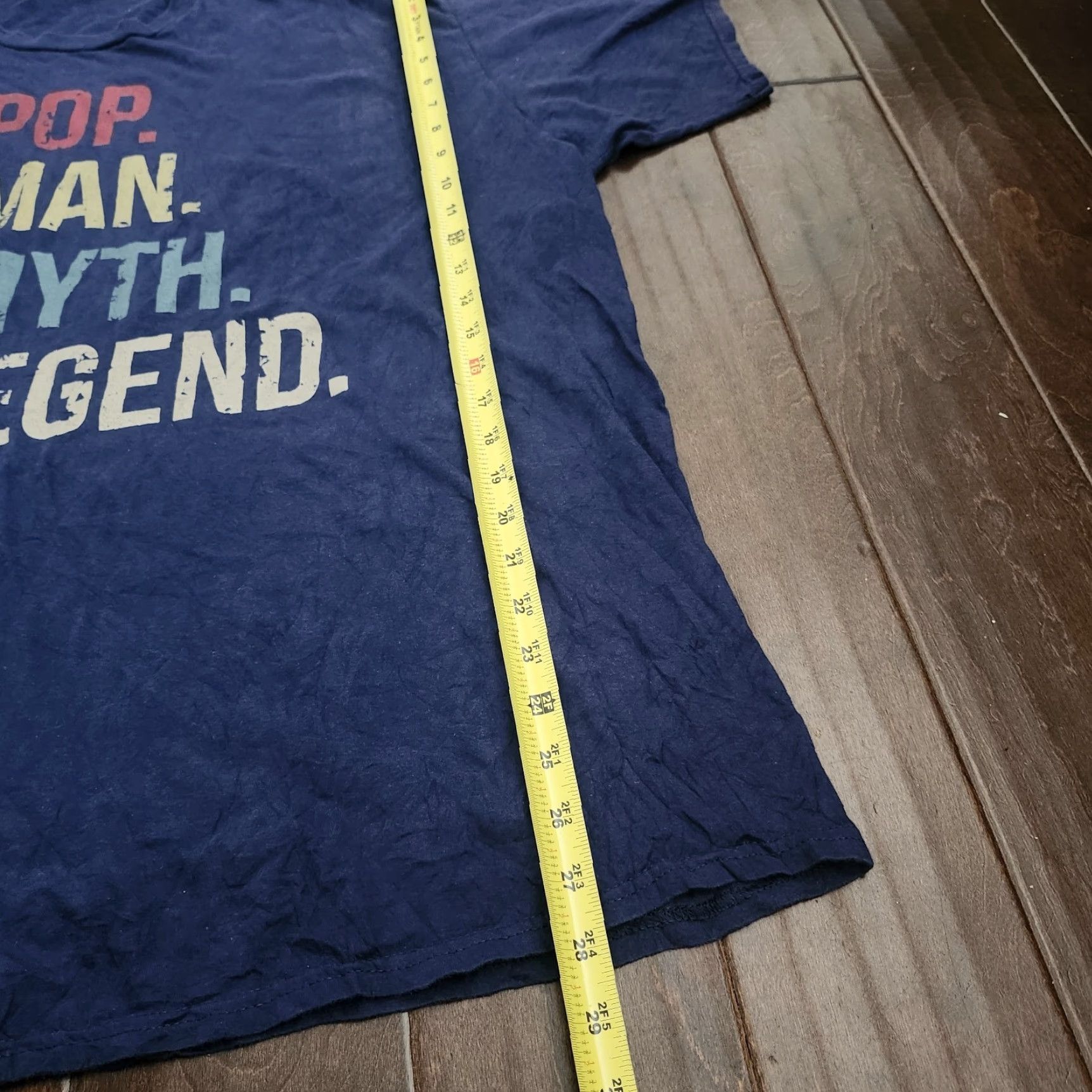 Port & Company VINTAGE Port & Company Pop Pop The Man Myth Legend Mens 3XL Graphic T Shirt Navy Blue Short Sleeve Crew Neck Funny Cotton Size US XXL / EU 58 / 5 - 7 Thumbnail