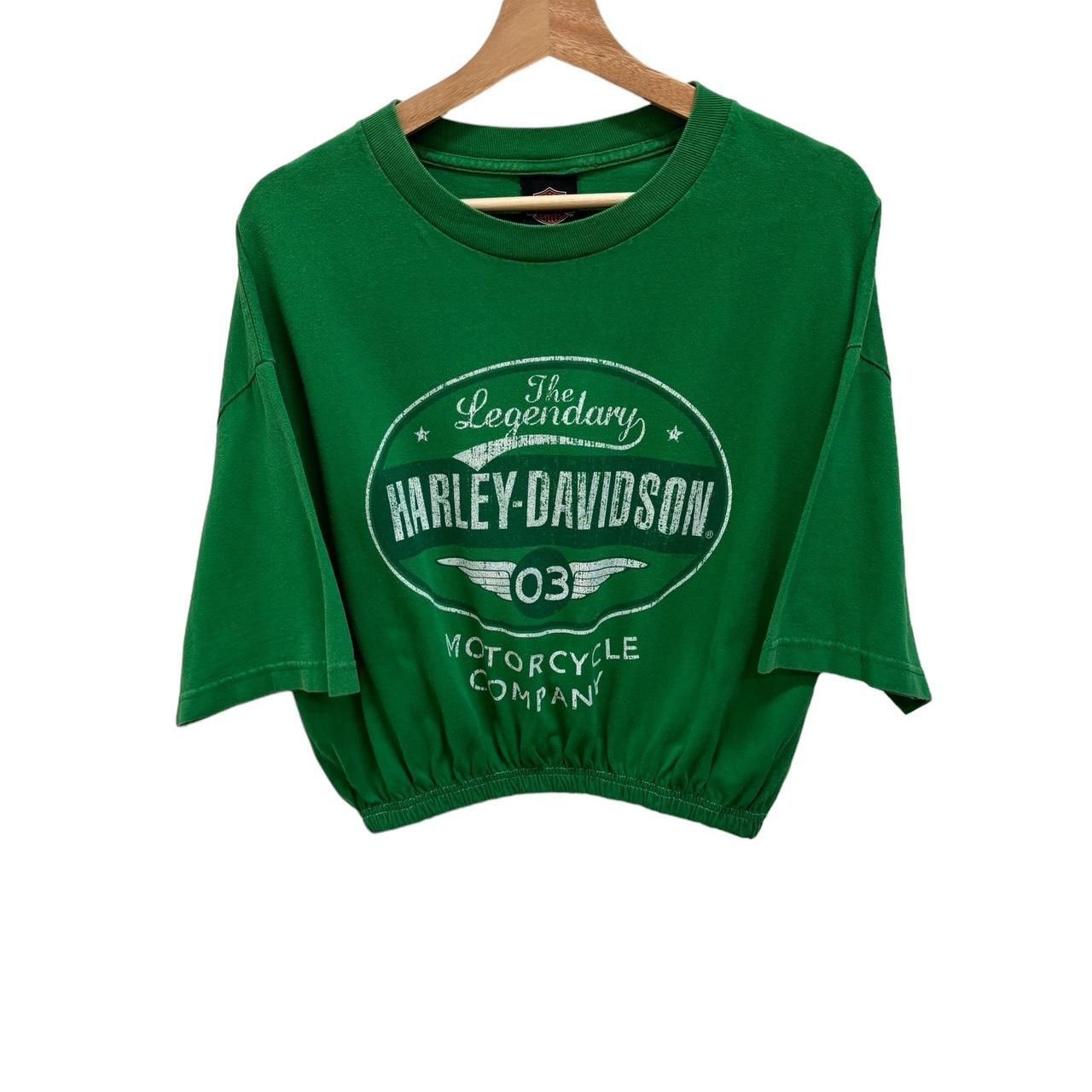Harley Davidson × Vintage Vintage Harley Davidson crop top size:L Size L / US 10 / IT 46 - 1 Thumbnail