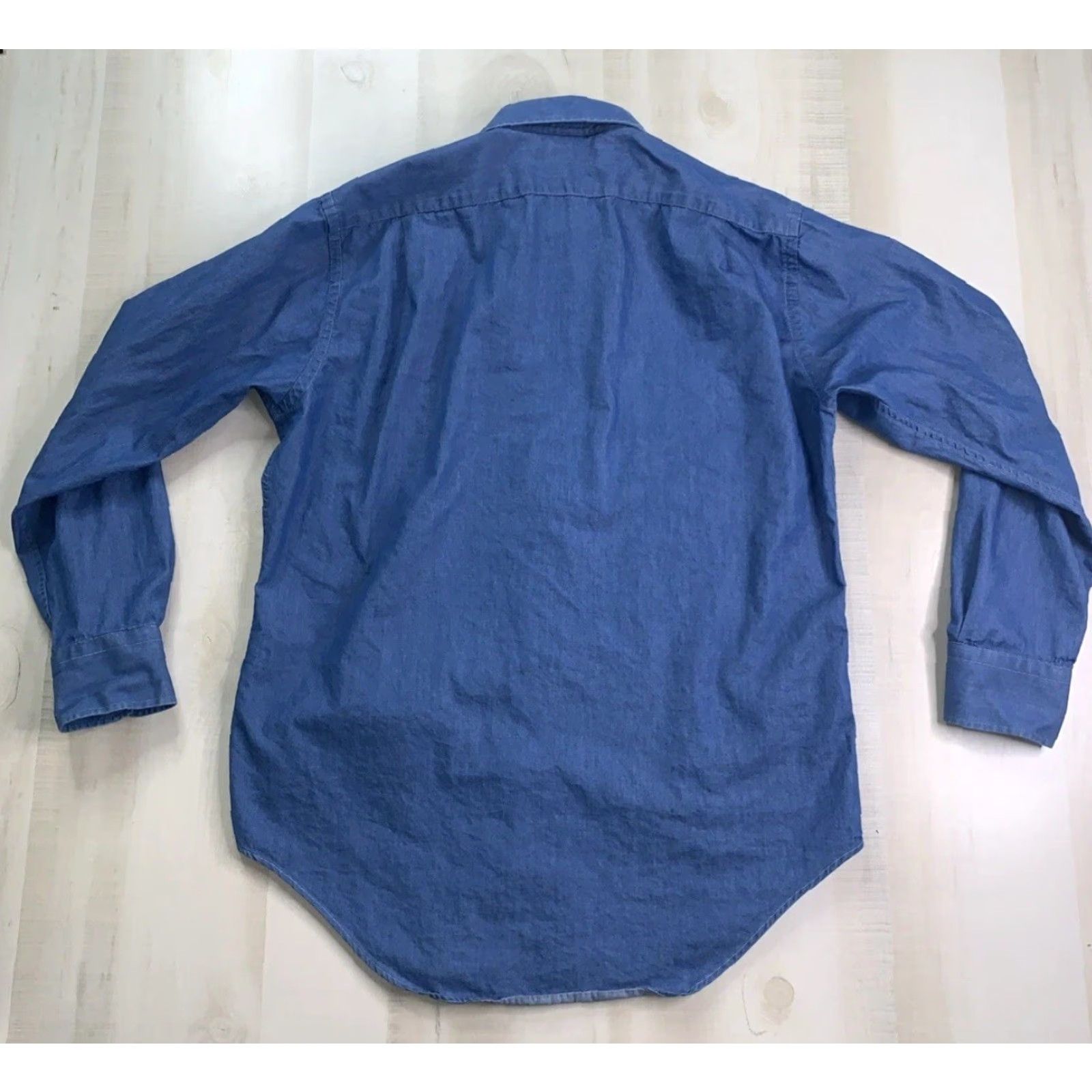 Ralph Lauren Lauren Ralph Lauren Button-Up Denim Shirt M Blue Chambray 90s Classic Preppy Mens Chestnut Denim Shirt Size US M / EU 48-50 / 2 - 4 Thumbnail