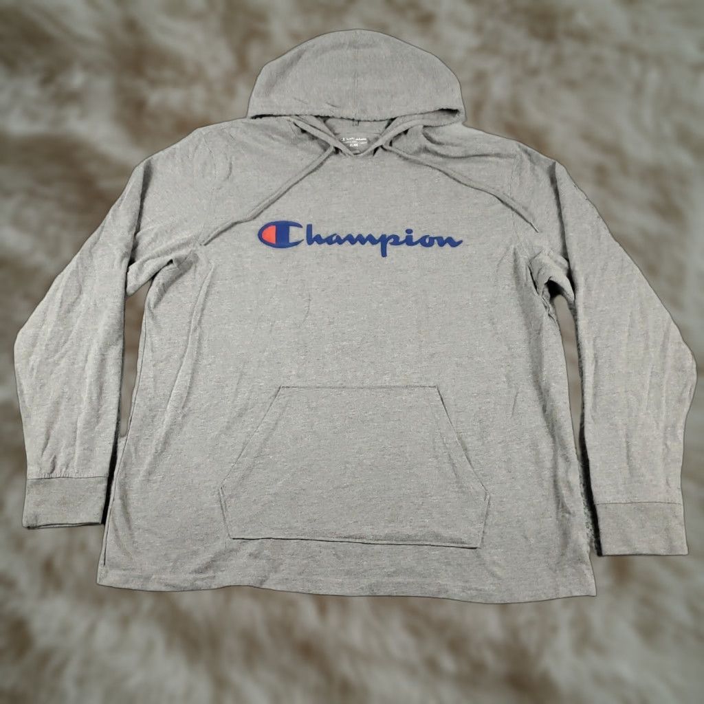 Champion Champion Hoodie Mens XL Gray Long Sleeve Casual Pullover Outdoor Modern Size US XL / EU 56 / 4 - 1 Thumbnail