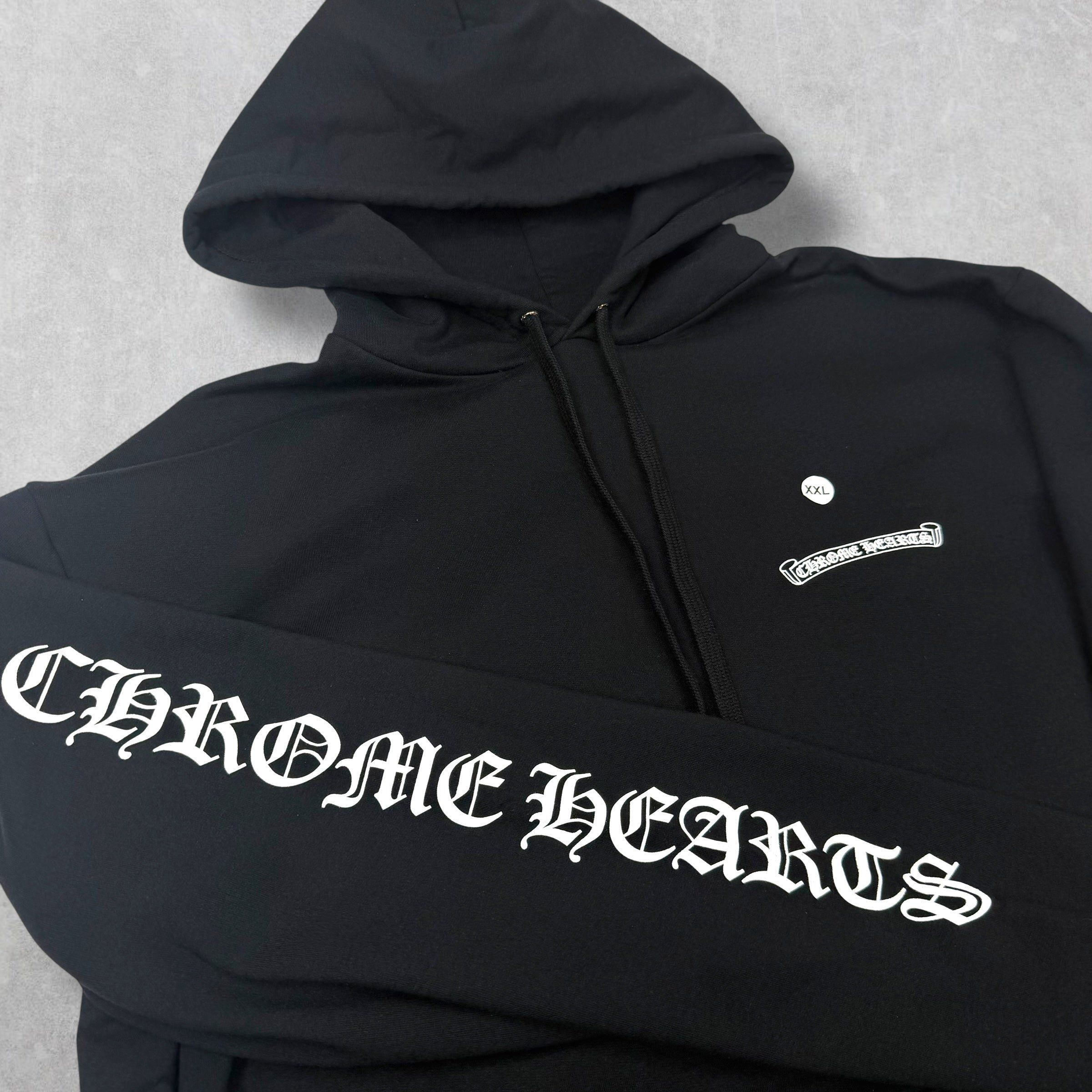 Chrome Hearts Chrome Hearts Black Scroll Logo Hoodie XXL Size US XXL / EU 58 / 5 - 3 Thumbnail