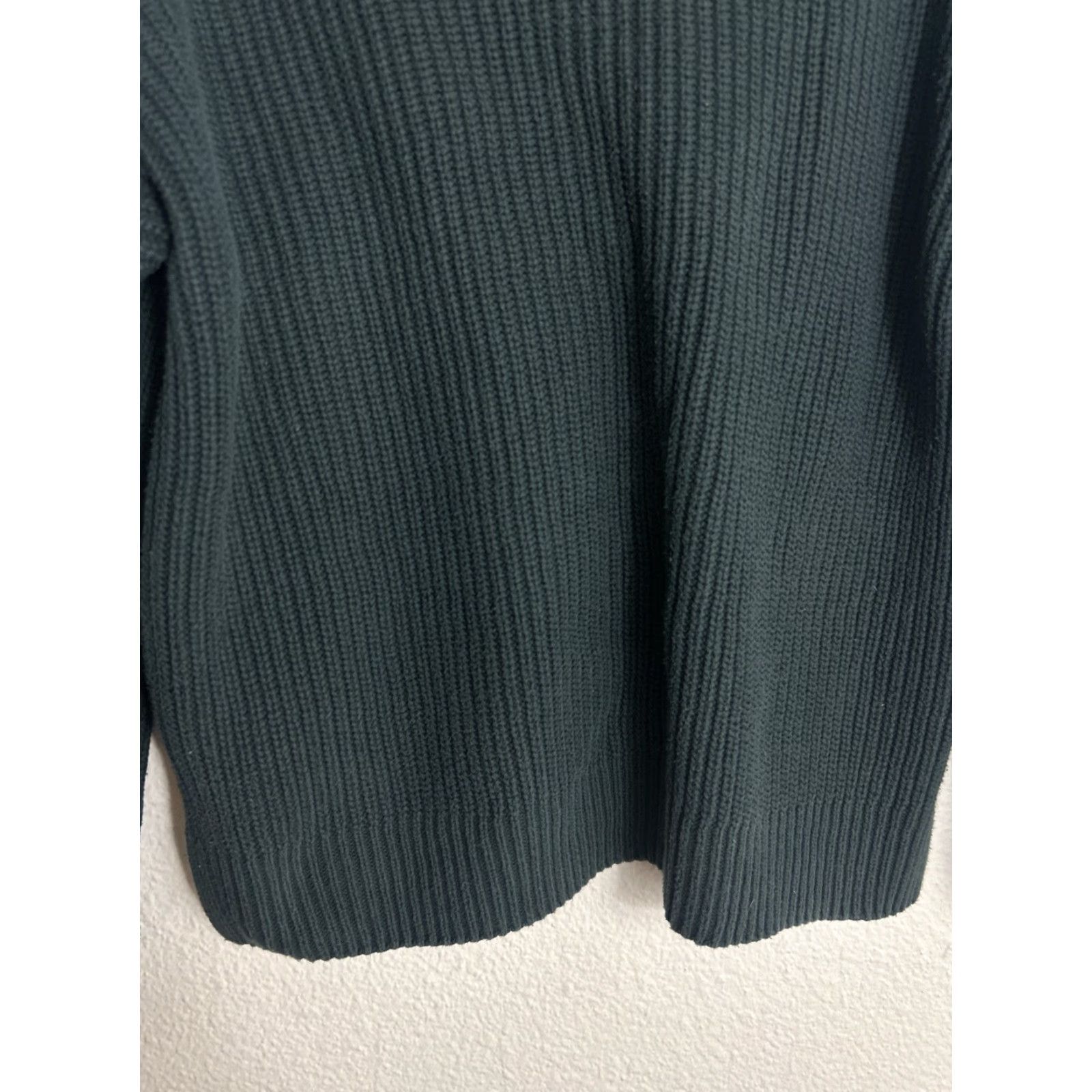 Vintage Max Studio Womens Large Long Sleeve Green Tunic Sweater 100% Cotton Size L / US 10 / IT 46 - 6 Thumbnail