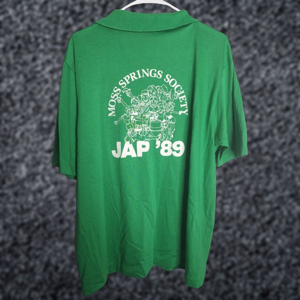 Hanes VINTAGE Hanes Moss Springs Society Pocket Polo Shirt JAP 89 Mens XL Green 90s Casual/Activewear Shirt Size US XL / EU 56 / 4 - 1 Thumbnail