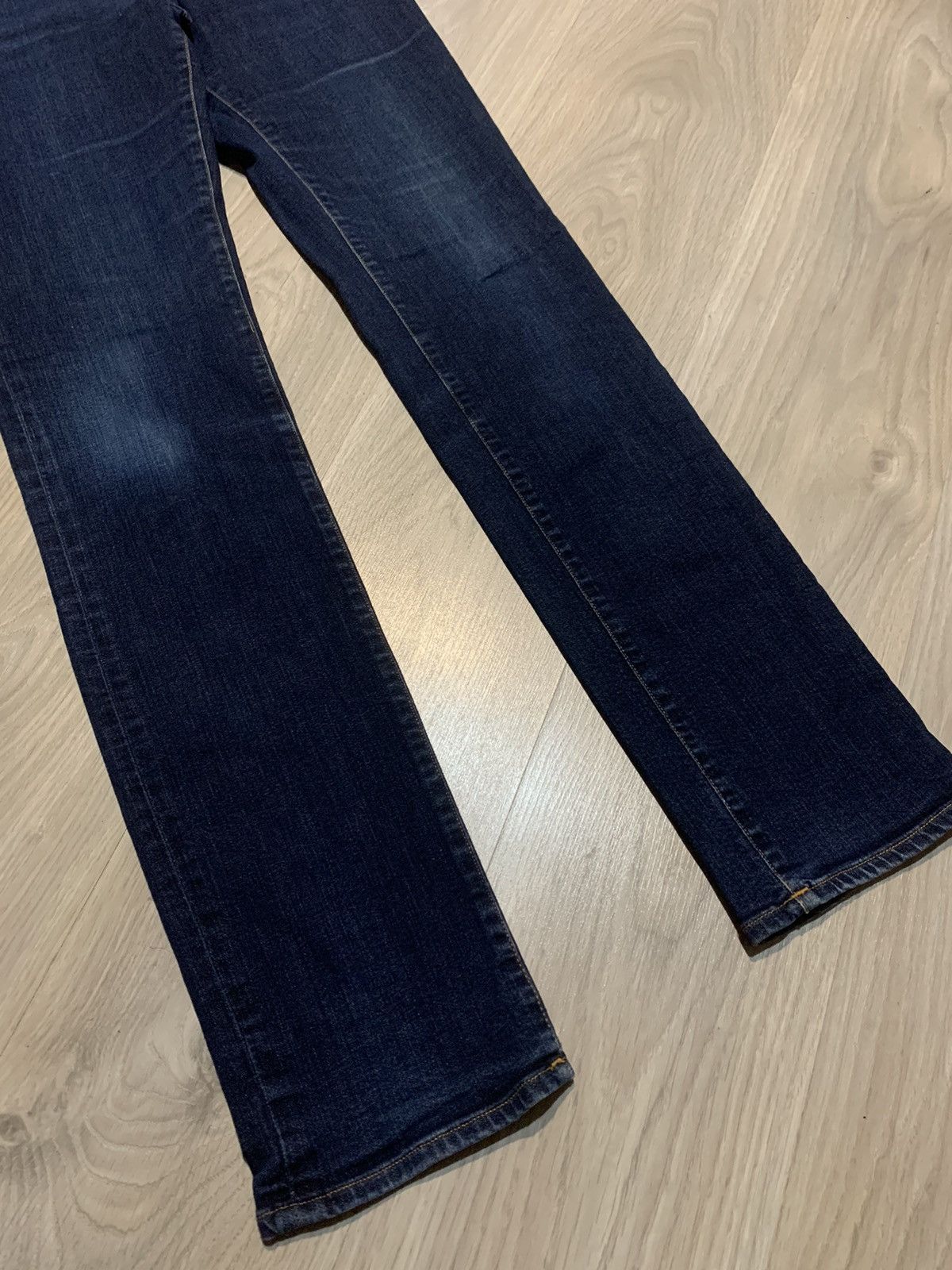 Acne Studios × Jean Acne Needle Soft Raw Jeans Pants Denim Faded Dark Wash 31/34 Size 31" - 3 Thumbnail
