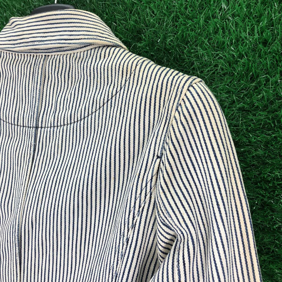 Hysteric Glamour Vintage 90's Hysteric Glamour Hickory Stripe Denim Jacket Size XS / US 0-2 / IT 36-38 - 7 Thumbnail