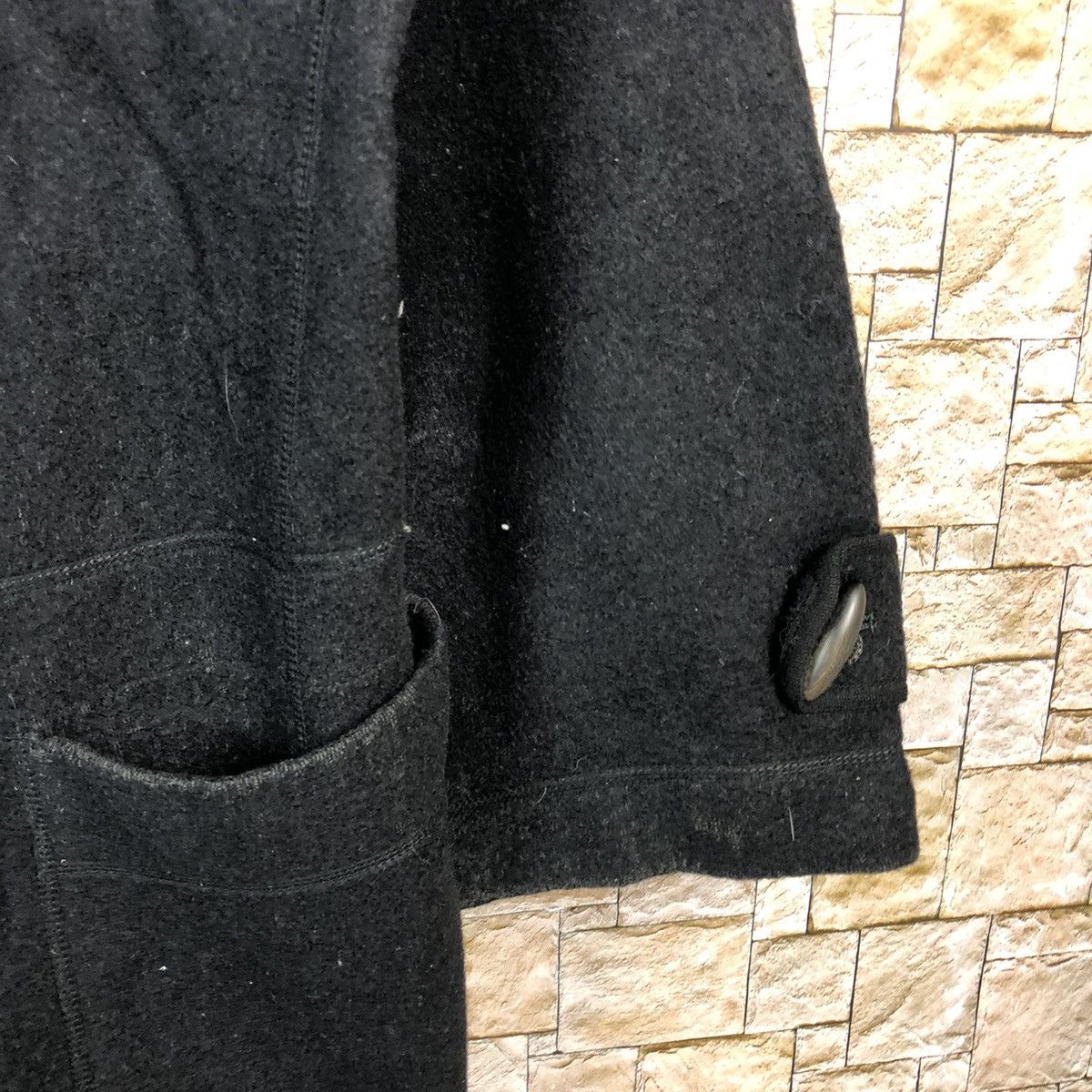 Issey Miyake DL Issey Miyake Men Dark Blue Hoodie duffle coat #A567 Size US M / EU 48-50 / 2 - 8 Thumbnail