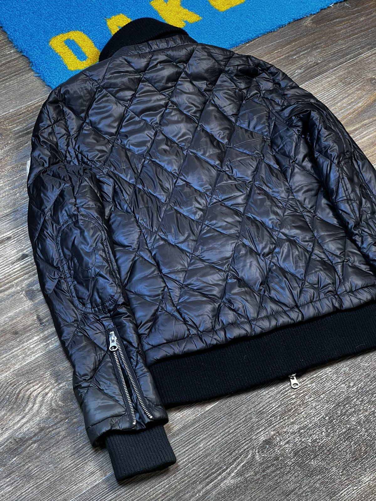 True Religion × Vintage True Religion Quilted Black Nylon Zipped Puffer Down Jacket Size XS / US 0-2 / IT 36-38 - 15 Thumbnail