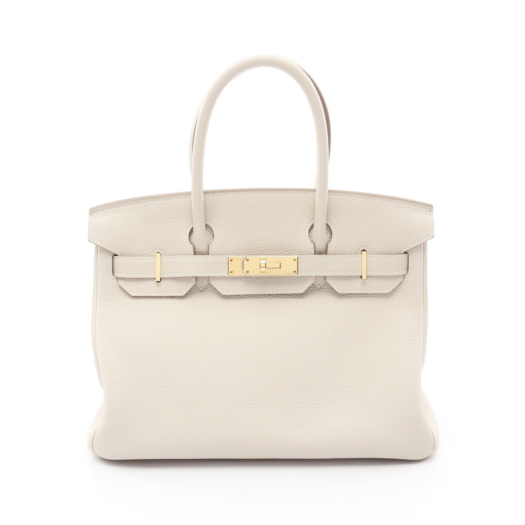 Hermes Hermes Birkin 30 Kure Handbag Togo Ivory Gold Hardware Z Stamp Size ONE SIZE - 1 Thumbnail
