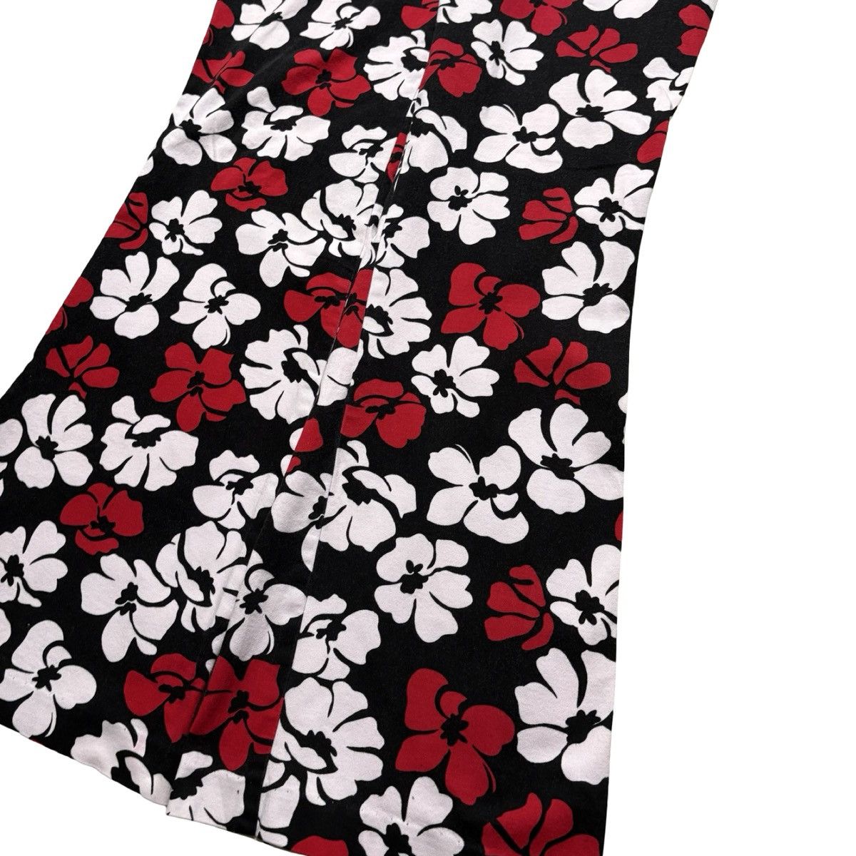 Other Vintage Y2K Hawaiian Floral Flare Pants No Boundaries 13 Size 30" / US 8 / IT 44 - 2 Thumbnail