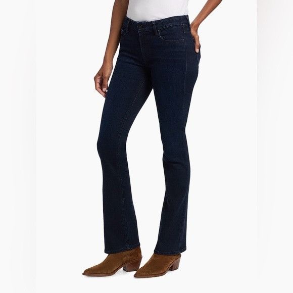 Paige PAIGE Manhattan Dark Blue Flare Jeans Sz 33 Size 33" - 2 Thumbnail