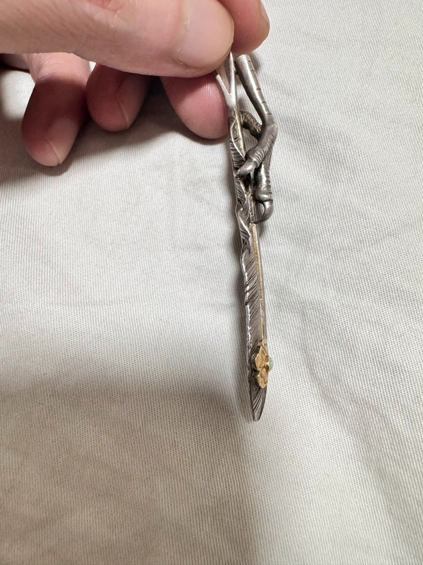Taro Washimi Taro Washimi E.Claw Gold Rose Opal Feather Silver Necklace Size ONE SIZE - 6 Thumbnail